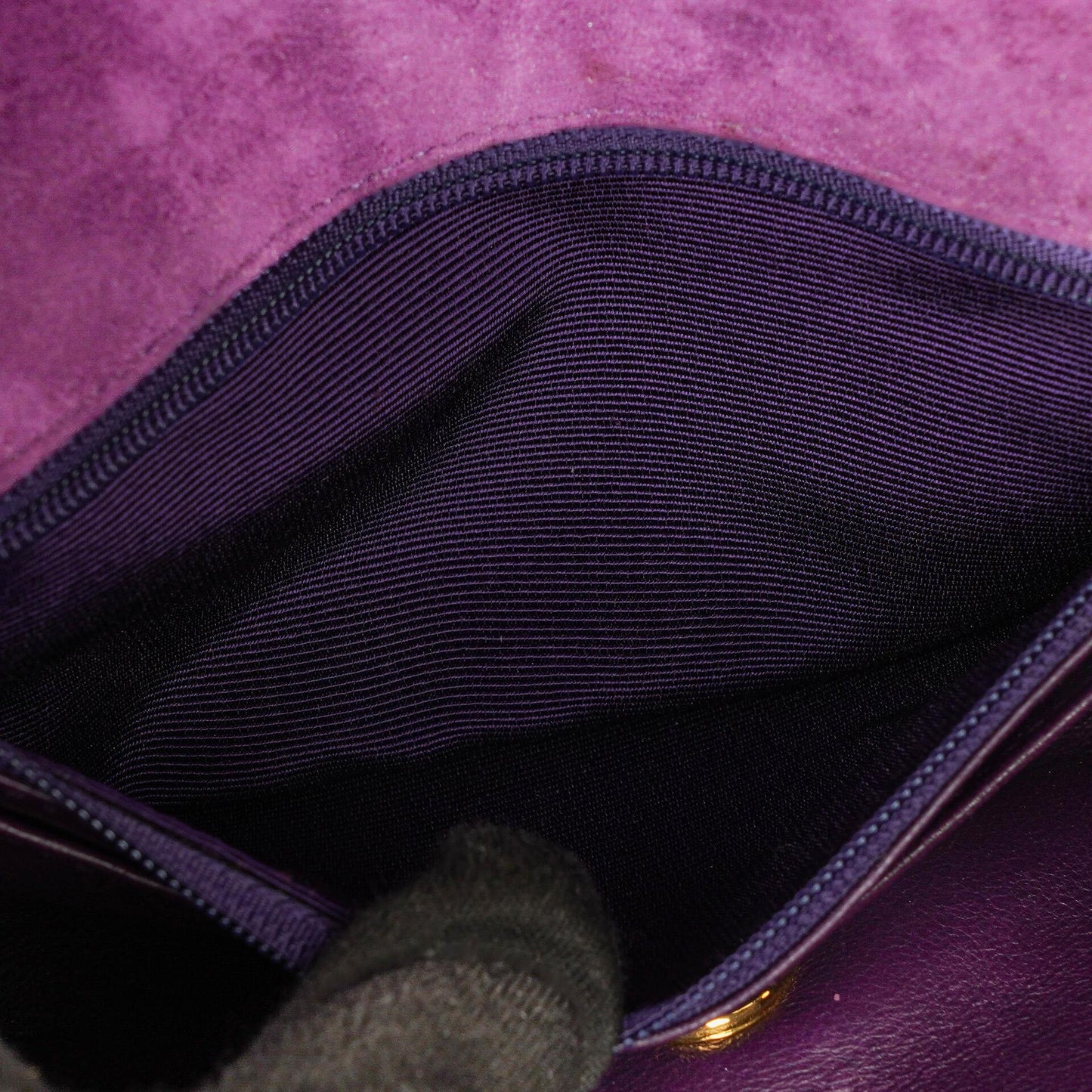Chanel Classic Mini Diana Purple Suede Flap Bag 24K Gold-Plated Hardware