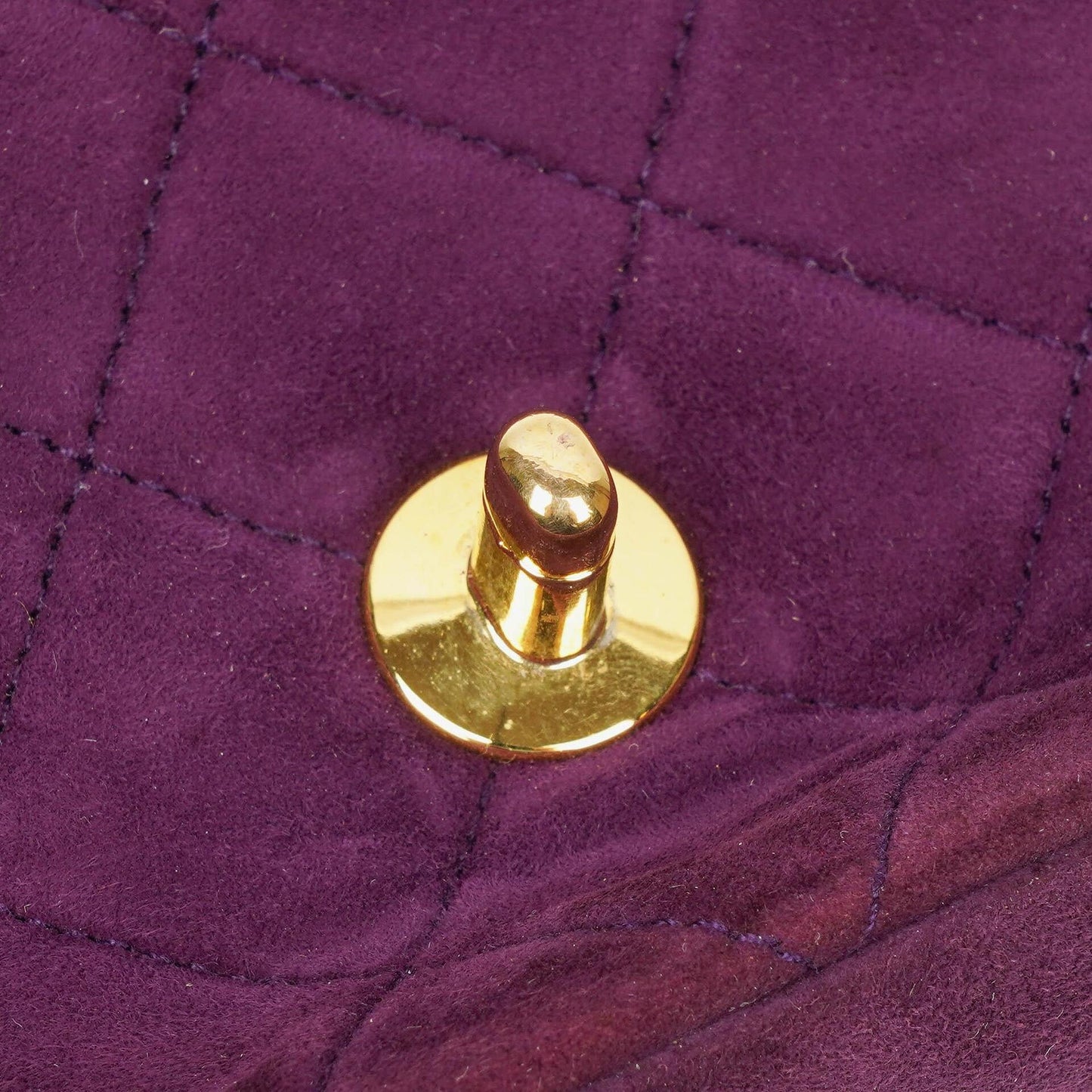 Chanel Classic Mini Diana Purple Suede Flap Bag 24K Gold-Plated Hardware