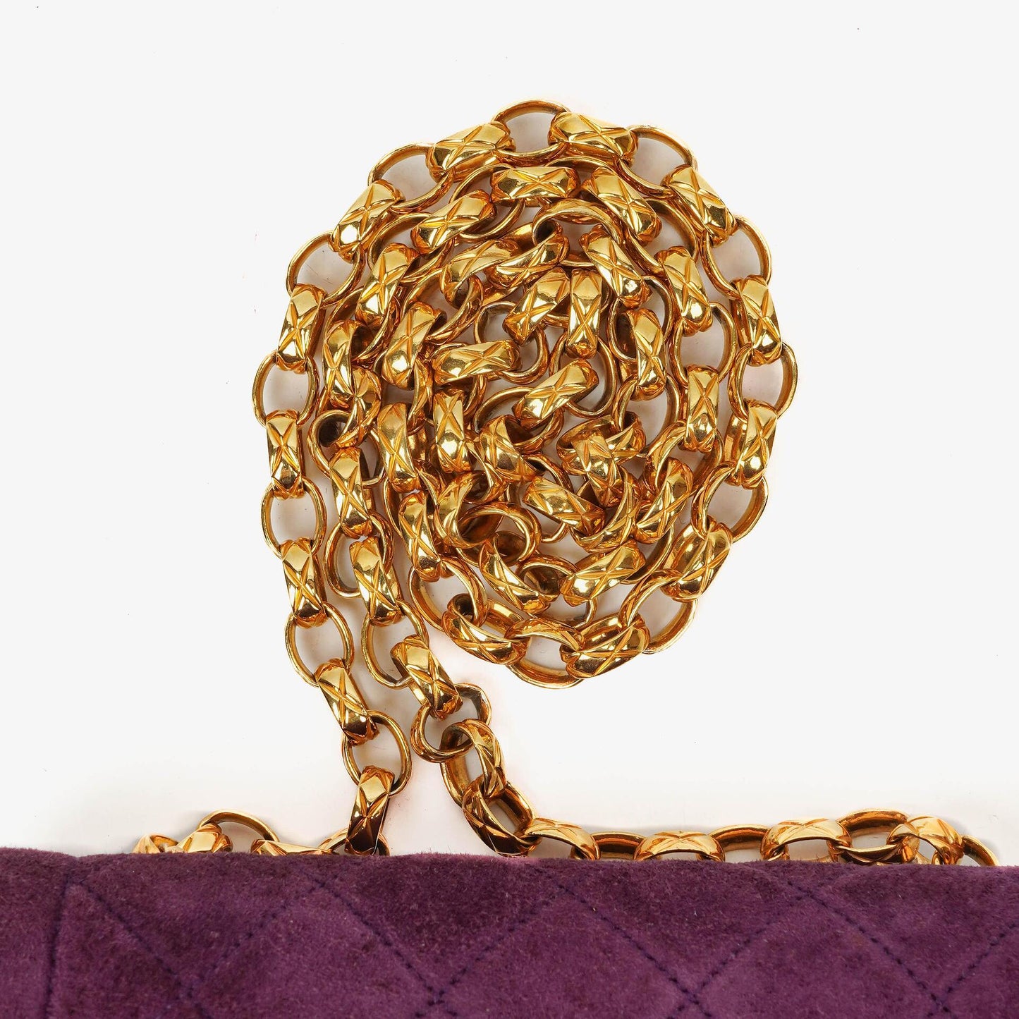 Chanel Classic Mini Diana Purple Suede Flap Bag 24K Gold-Plated Hardware