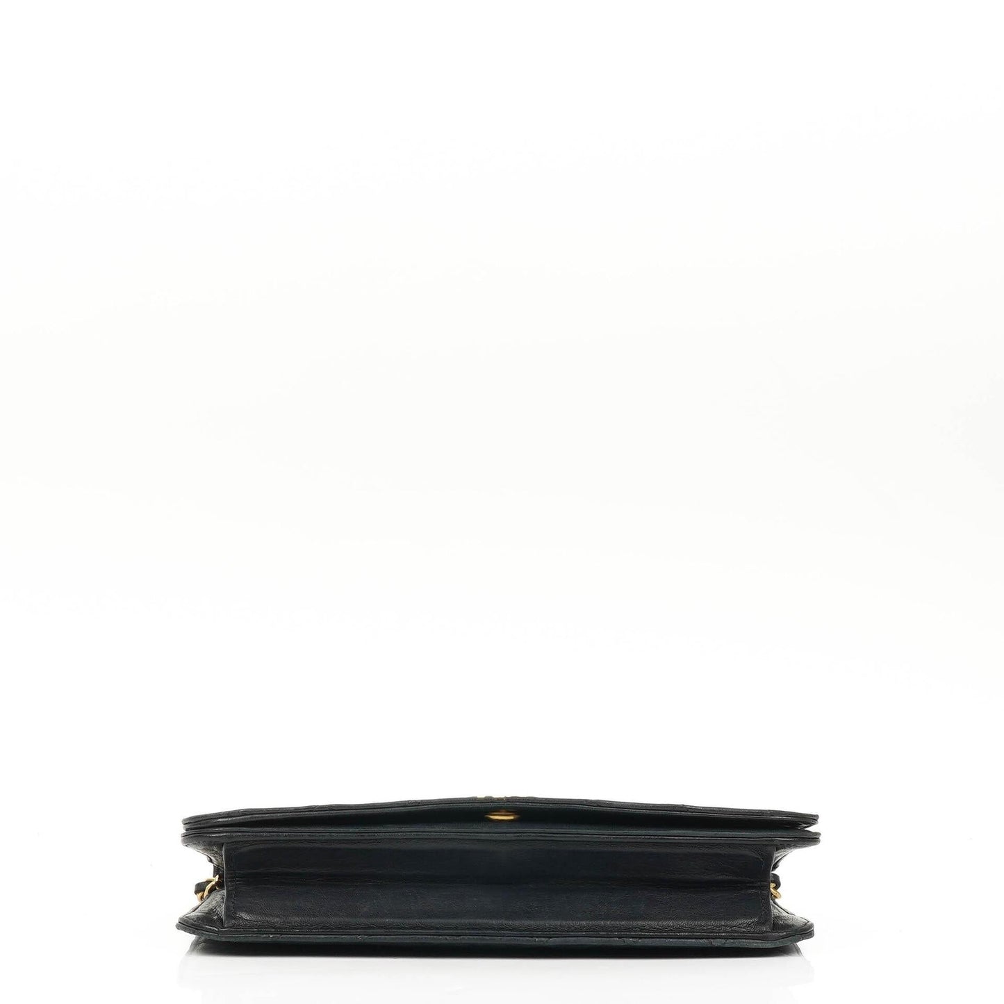 Chanel Classic Navy Quilted Lambskin Full Flap Bag With Gold-Tone Hardware