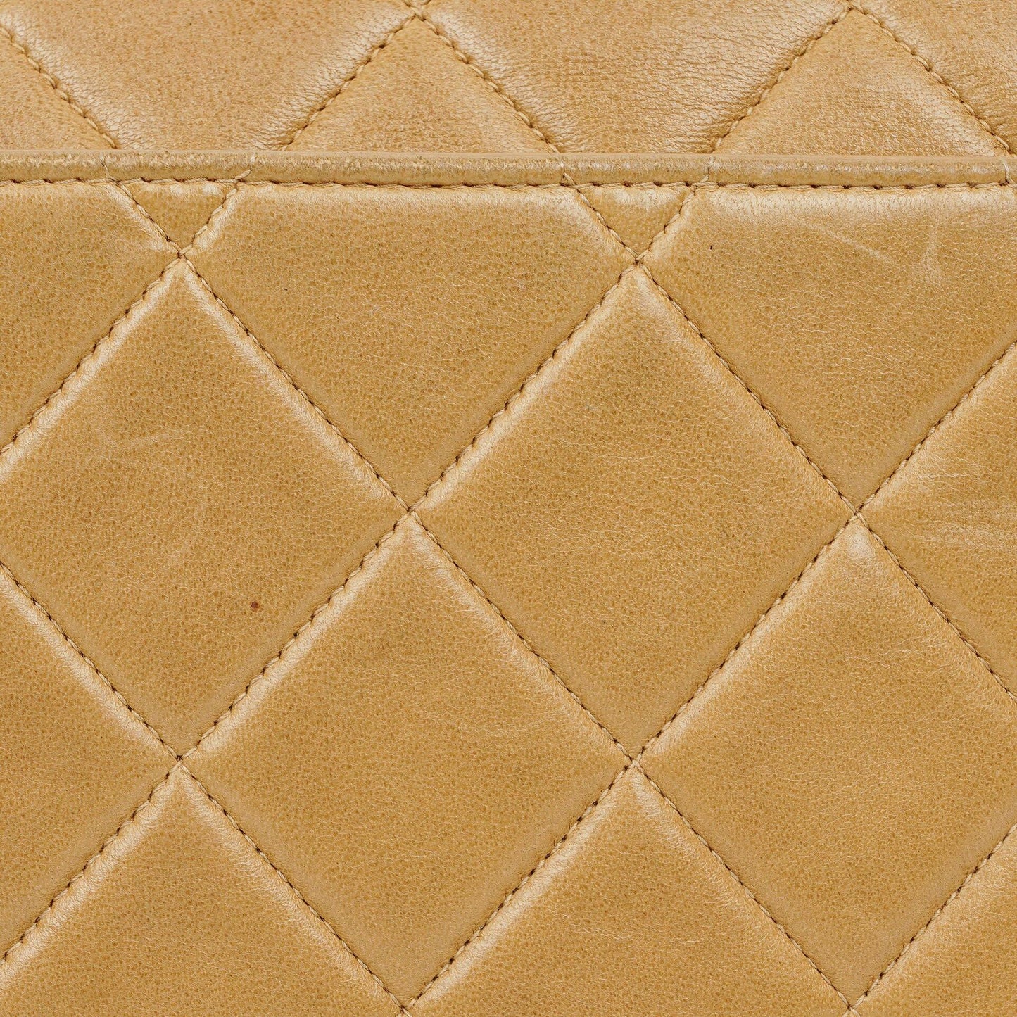 Chanel Classic Single Flap Bag Beige Quilted Lambskin 24K Gold-Plated Hardware