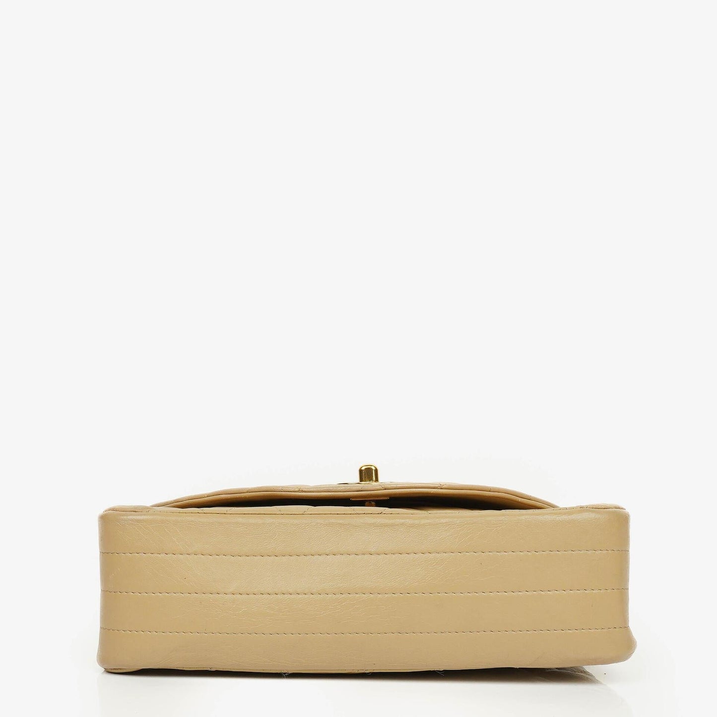 Chanel Classic Single Flap Bag Beige Quilted Lambskin With 24K Gold-Plated Hardware