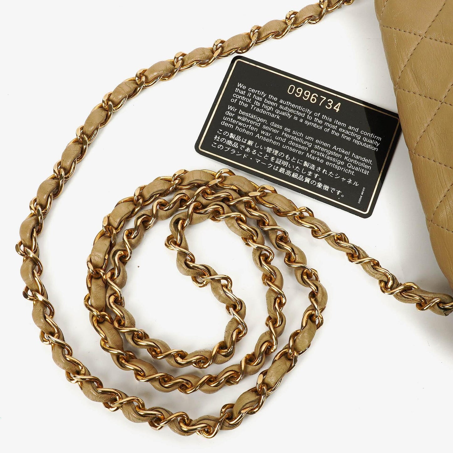 Chanel Classic Single Flap Bag Beige Quilted Lambskin With 24K Gold-Plated Hardware