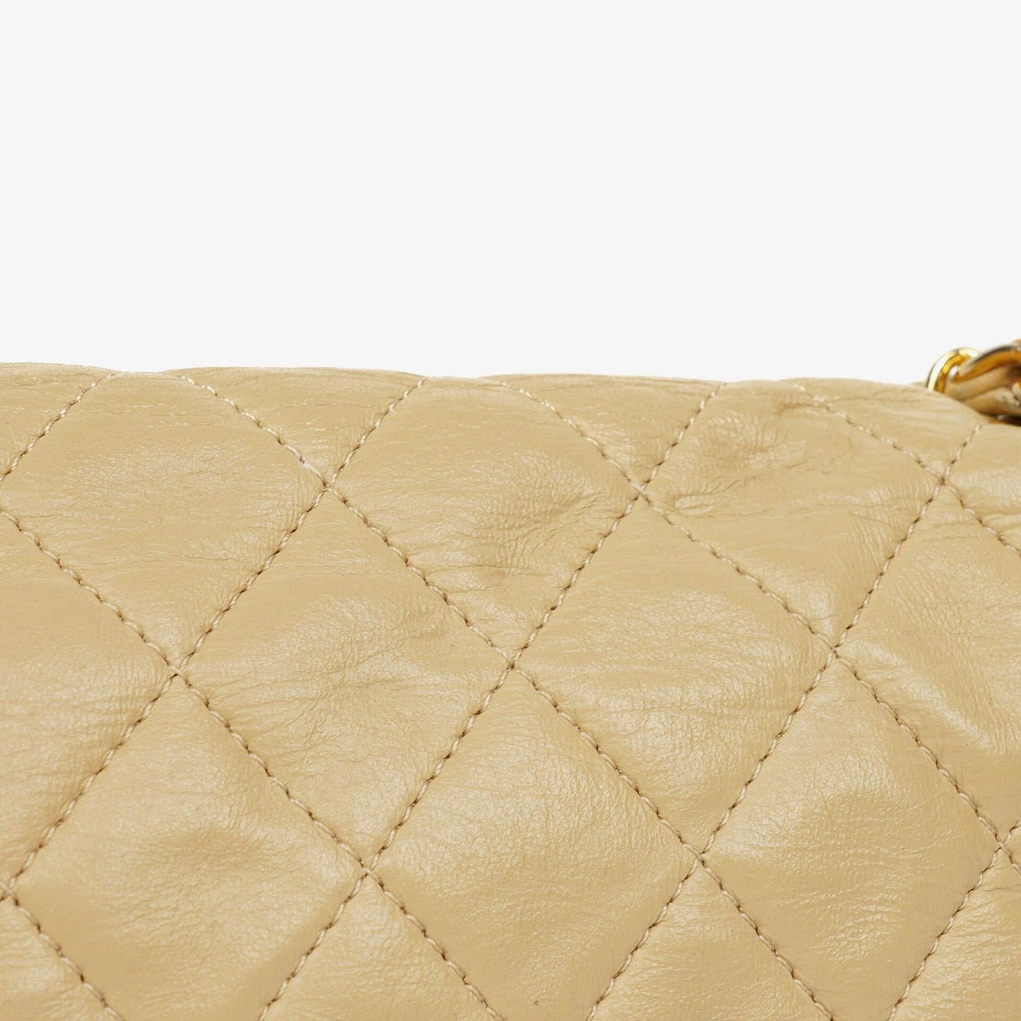 Chanel Classic Single Flap Bag Beige Quilted Lambskin With 24K Gold-Plated Hardware