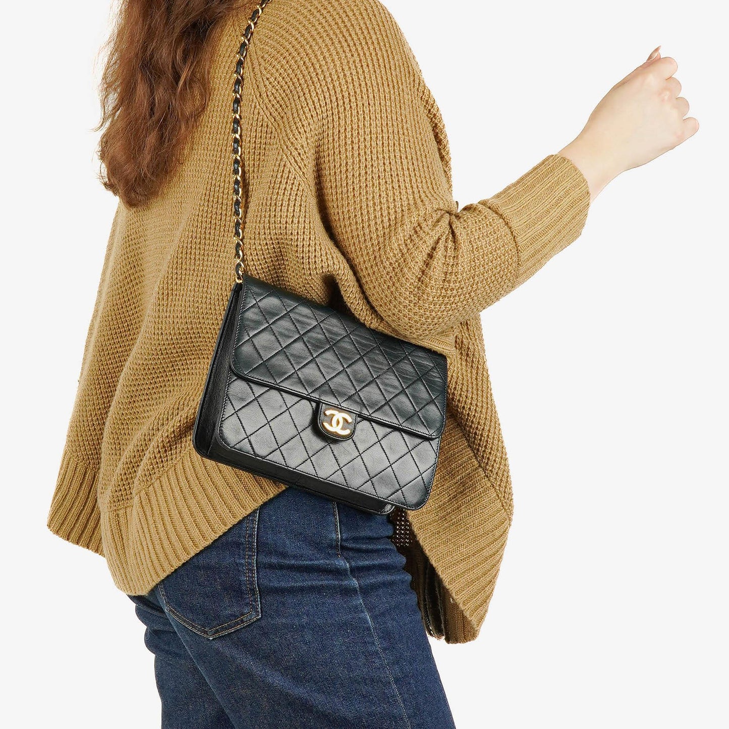 Chanel Classic Single Flap Bag Black Quilted Lambskin With 24K Gold-Plated Hardware