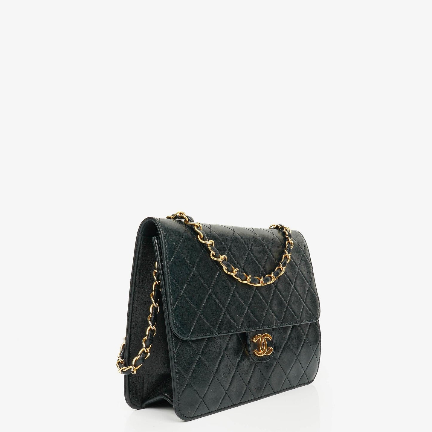 Chanel Classic Single Flap Bag Black Quilted Lambskin With 24K Gold-Plated Hardware