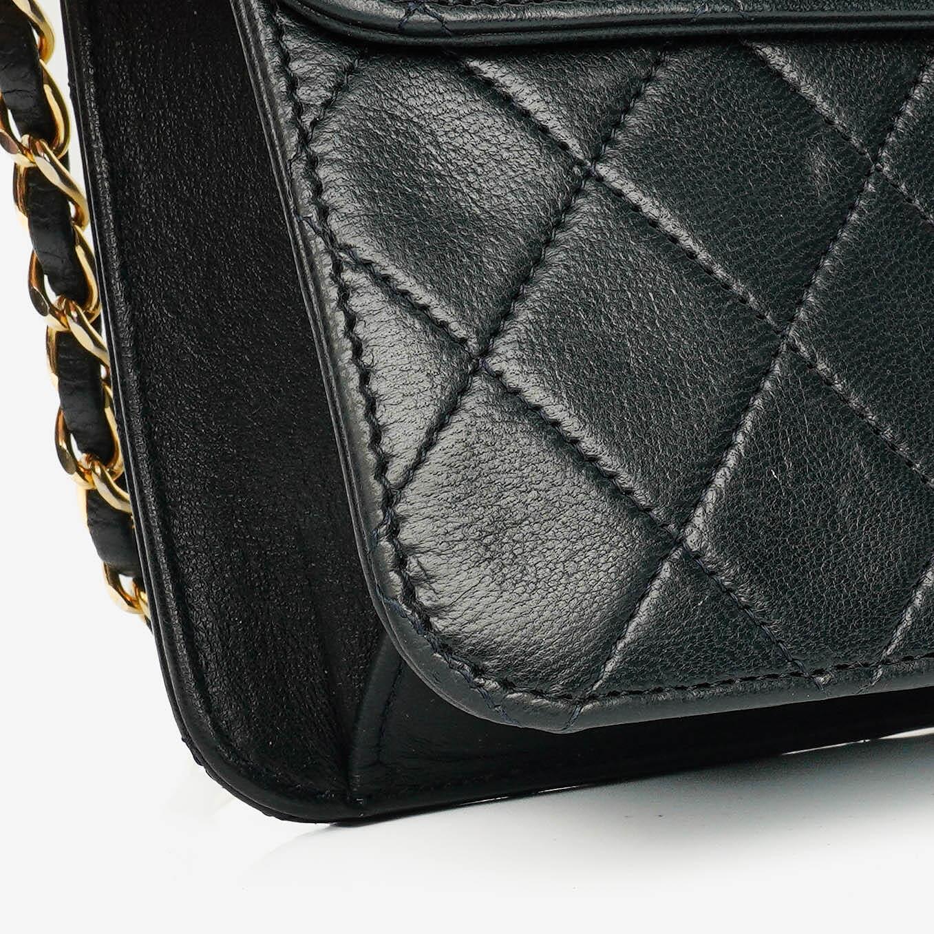 Chanel Classic Single Flap Bag Black Quilted Lambskin With 24K Gold-Plated Hardware