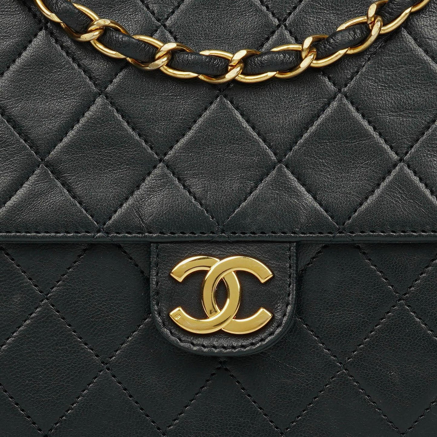 Chanel Classic Single Flap Bag Black Quilted Lambskin With 24K Gold-Plated Hardware