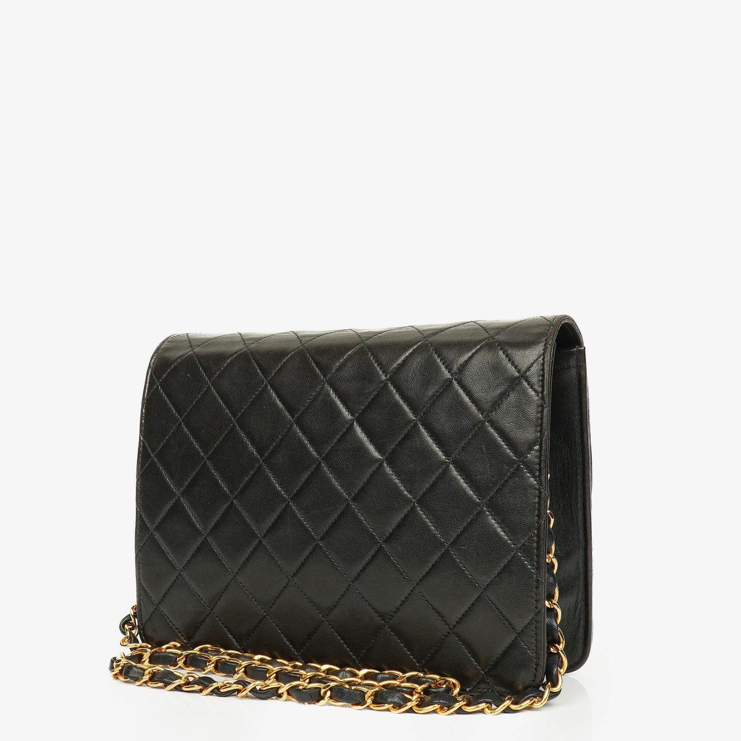 Chanel Classic Small Single Flap Bag Black Quilted Lambskin With 24K Gold-Plated Hardware