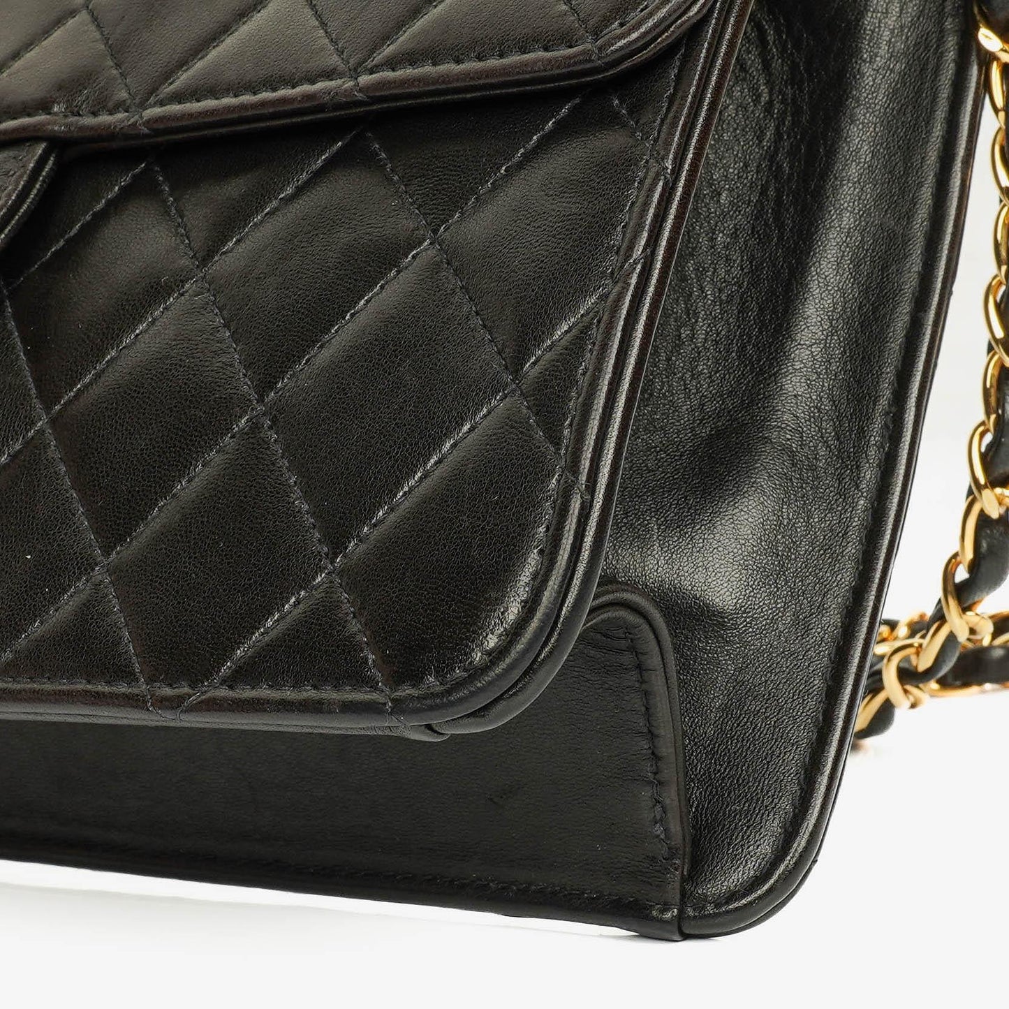 Chanel Classic Small Single Flap Bag Black Quilted Lambskin With 24K Gold-Plated Hardware