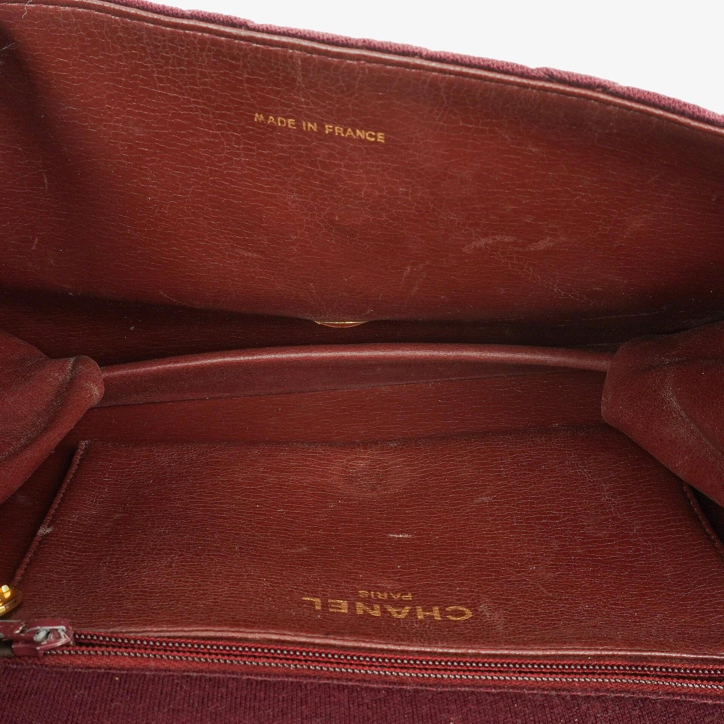 Chanel Classic Single Flap Bag Burgundy Quilted Jersey And Leather 24K Gold-Plated Hardware
