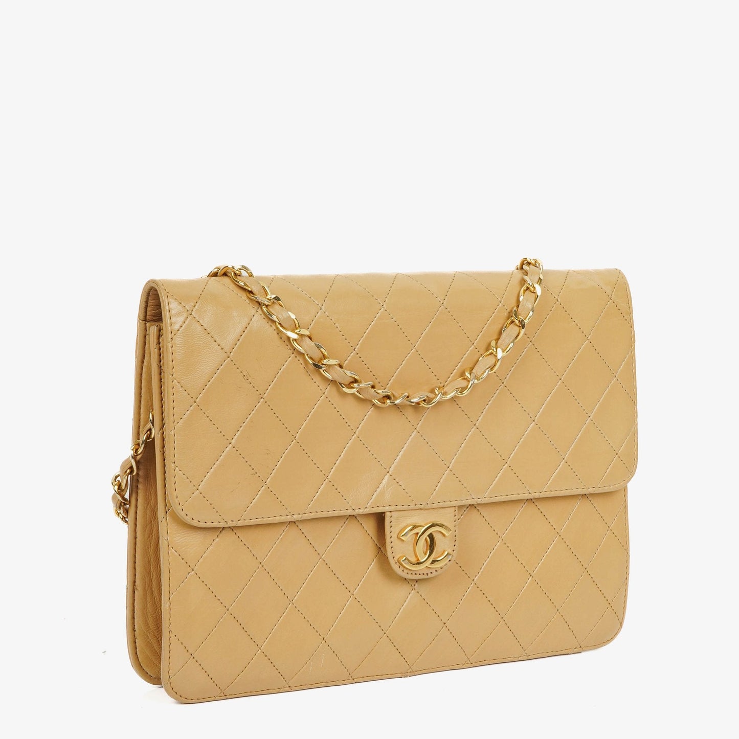 Chanel Classic Single Flap Bag Quilted Lambskin With 24K Gold-Plated Hardware