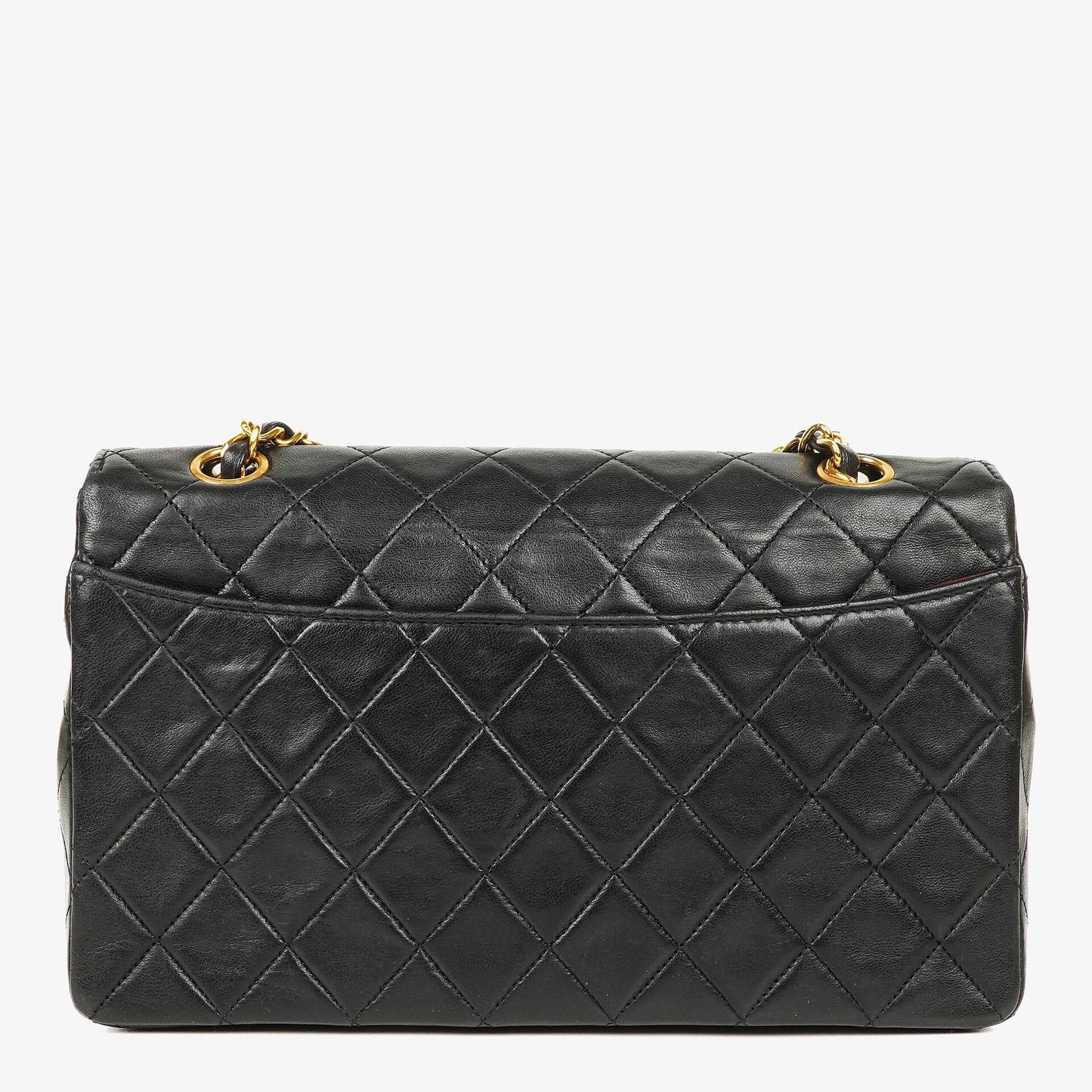 Chanel Classic Flap Bag Black Lambskin 24k Gold-Plated Hardware