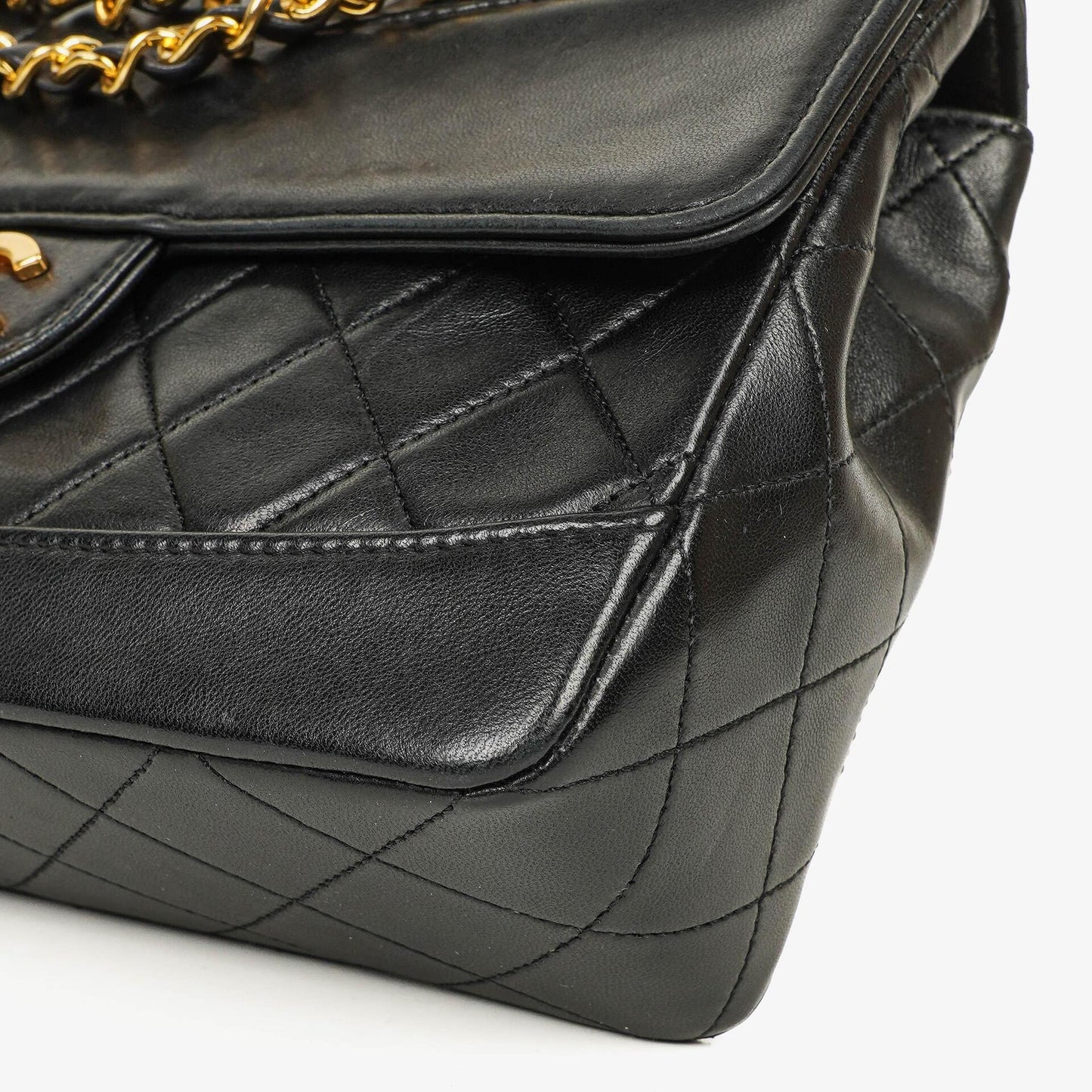 Chanel Classic Flap Bag Black Lambskin 24k Gold-Plated Hardware
