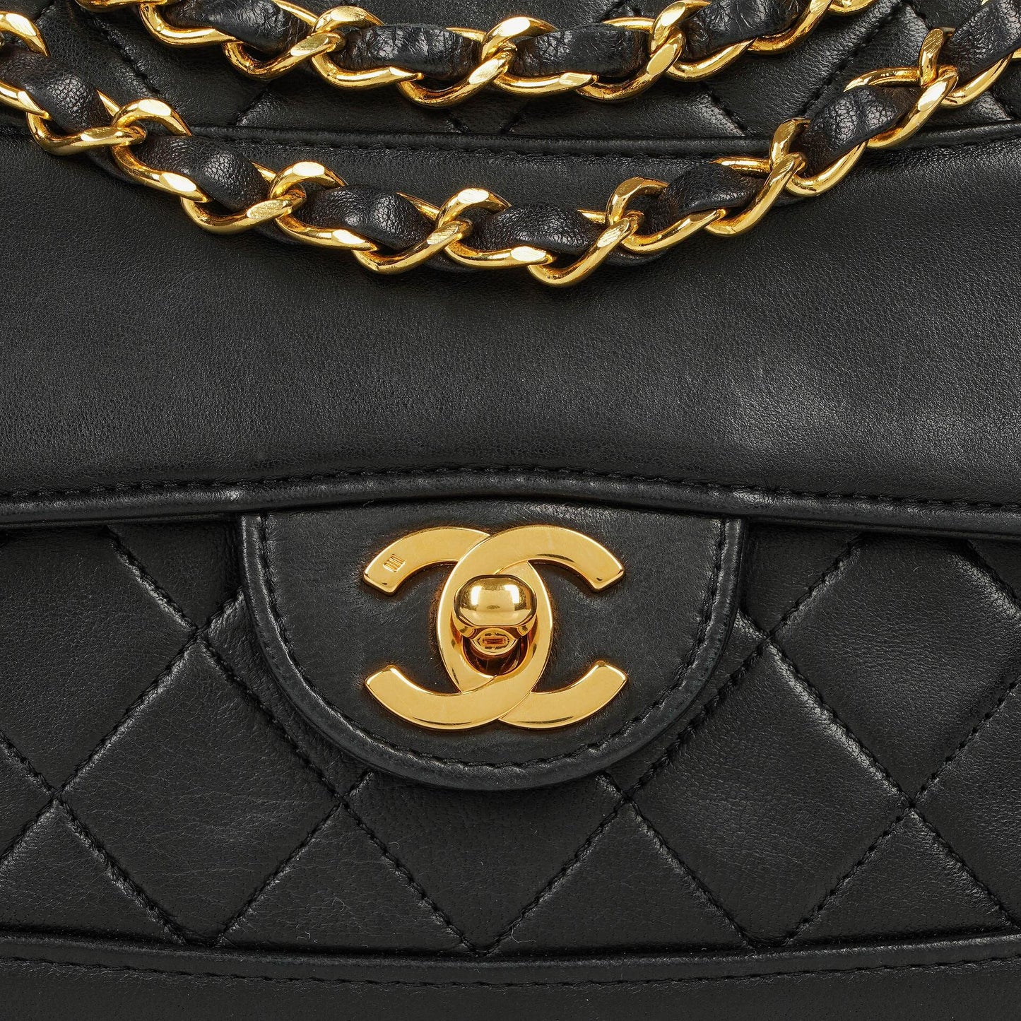 Chanel Classic Flap Bag Black Lambskin 24k Gold-Plated Hardware