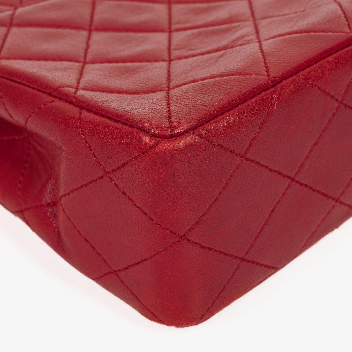 Chanel Classic Small Flap Bag Red Lambskin 24k Gold-Plated Hardware