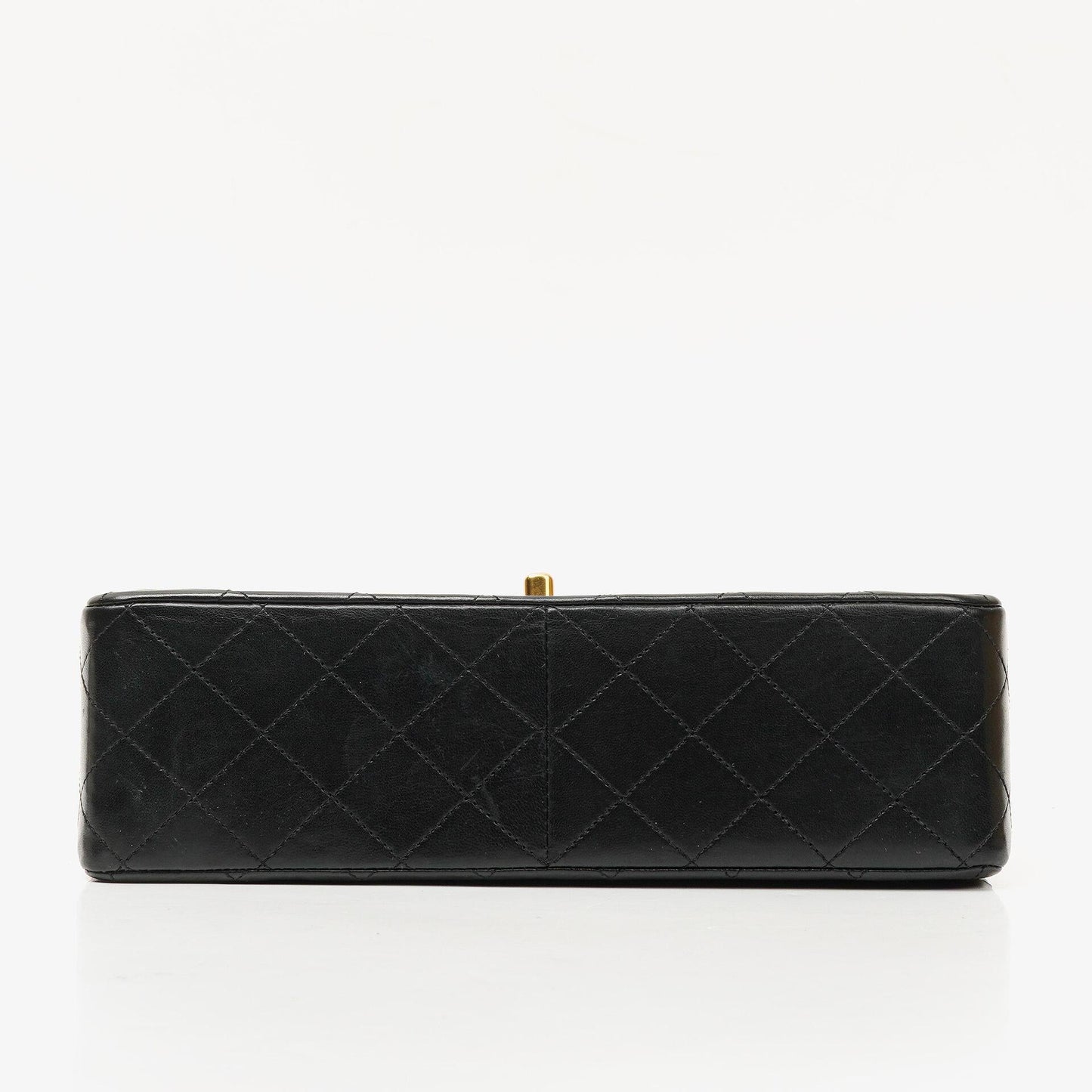 Chanel Classic Square Black Quilted Lambskin Double Flap Bag With 24K Gold-Plated Hardware, 1986-1988