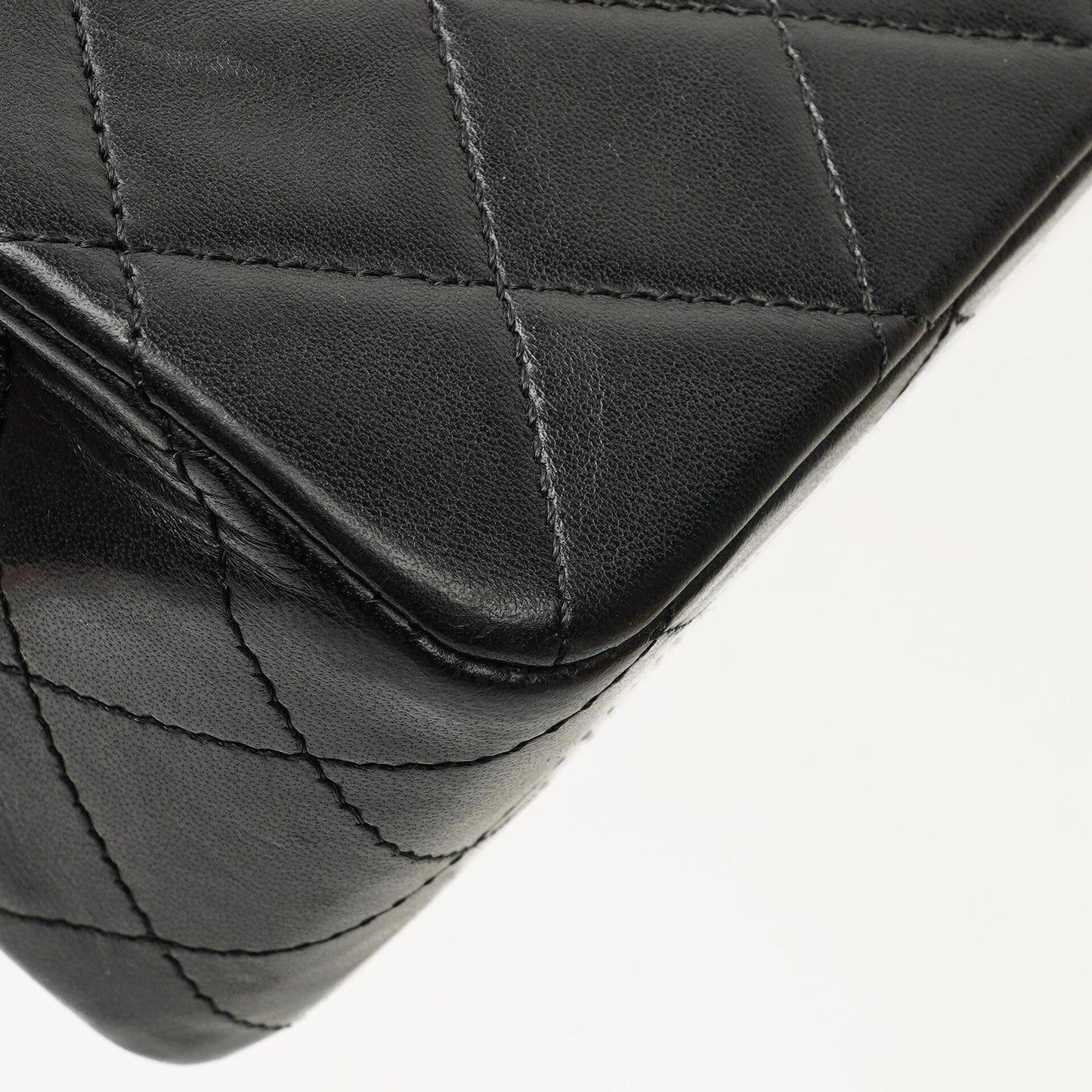 Chanel Classic Square Black Quilted Lambskin Double Flap Bag With 24K Gold-Plated Hardware, 1986-1988