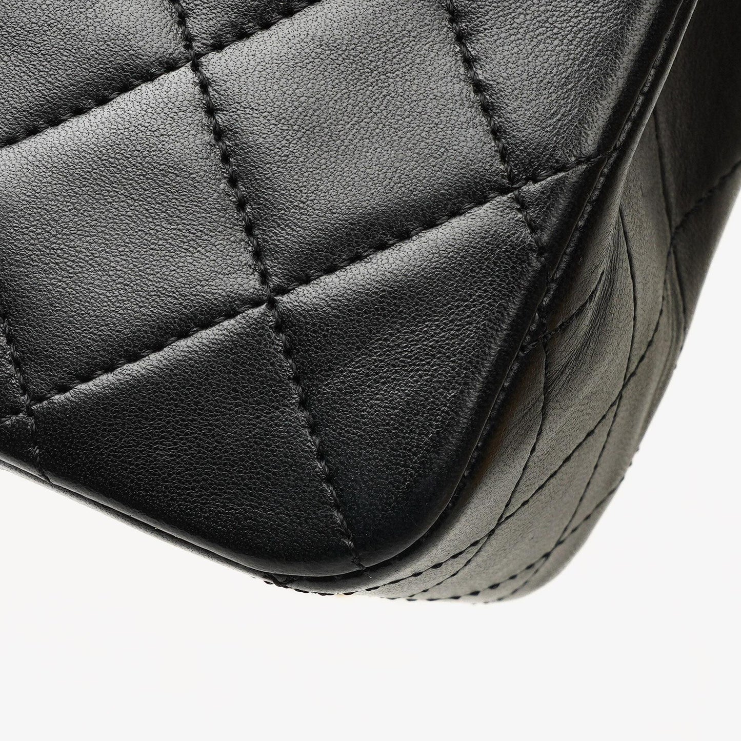 Chanel Classic Square Black Quilted Lambskin Double Flap Bag With 24K Gold-Plated Hardware, 1986-1988
