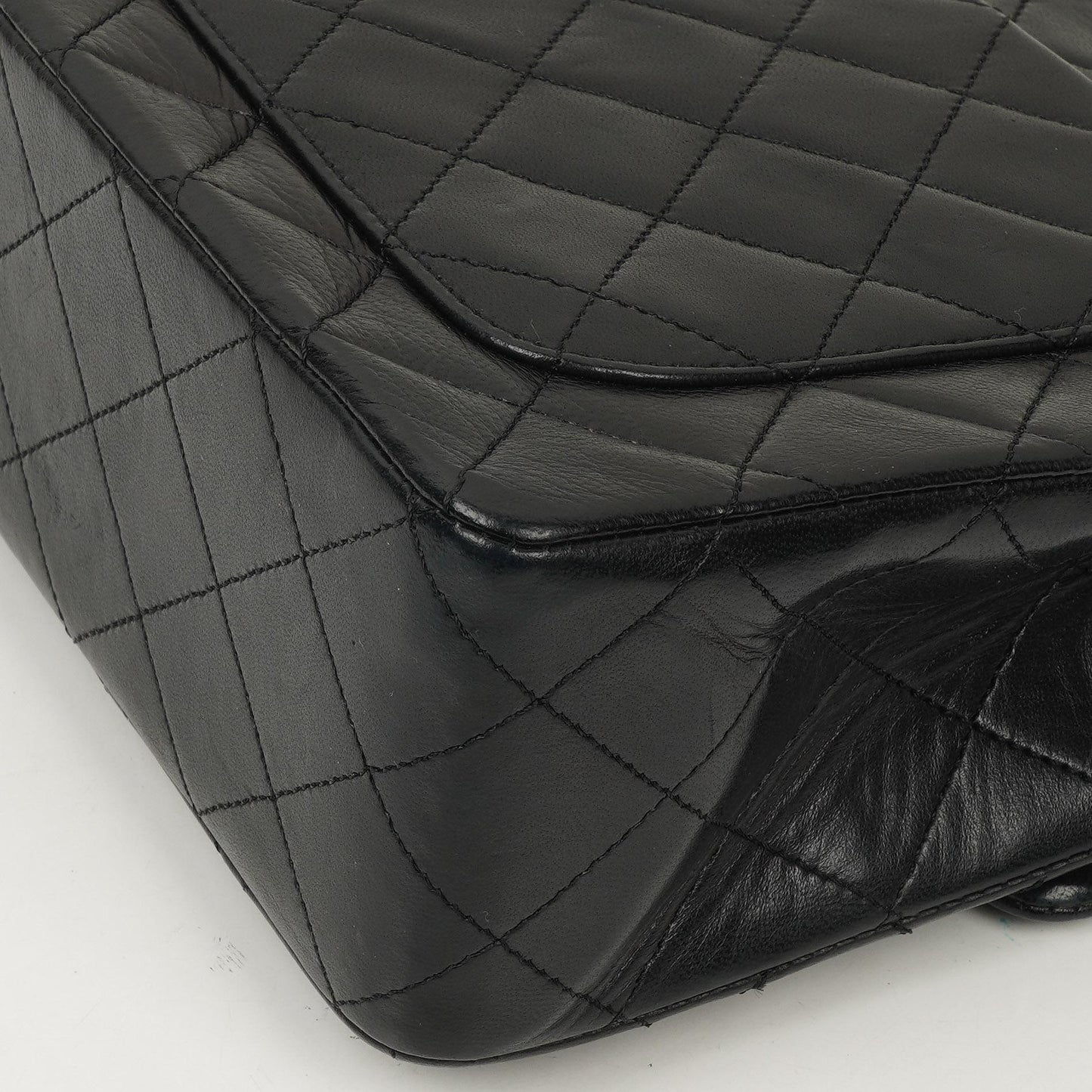 Chanel Classic Square Black Quilted Lambskin Double Flap Bag With 24K Gold-Plated Hardware, 1986-1988