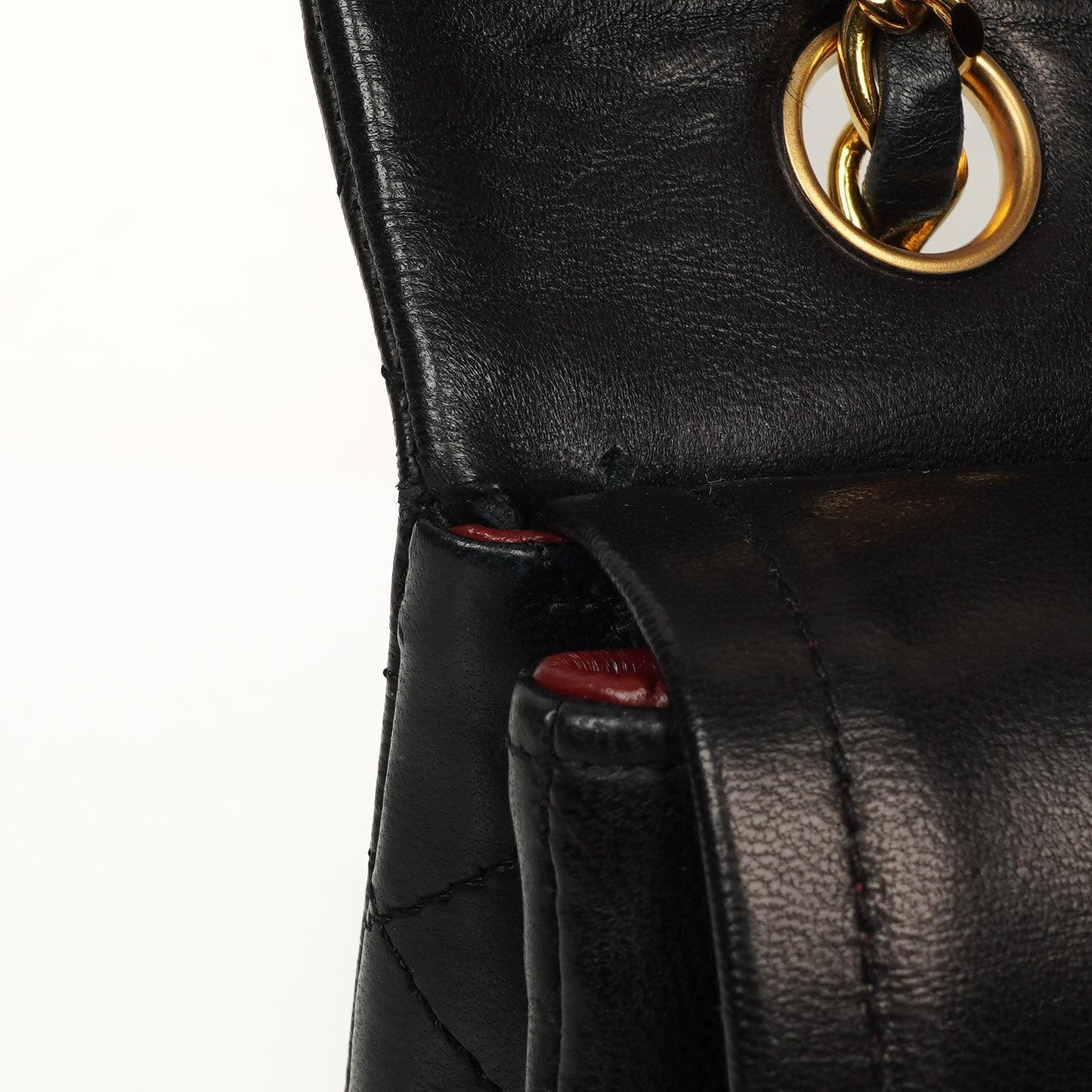 Chanel Classic Square Black Quilted Lambskin Double Flap Bag With 24K Gold-Plated Hardware, 1986-1988