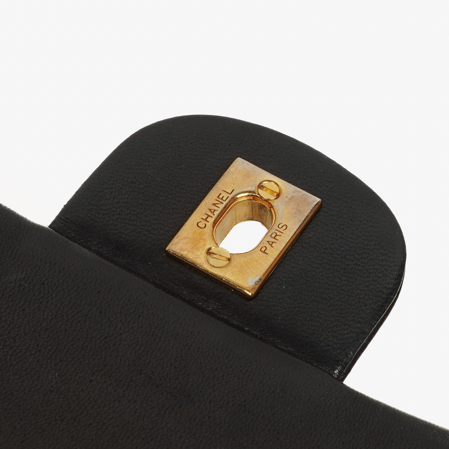 Chanel Classic Square Black Quilted Lambskin Double Flap Bag With 24K Gold-Plated Hardware, 1986-1988