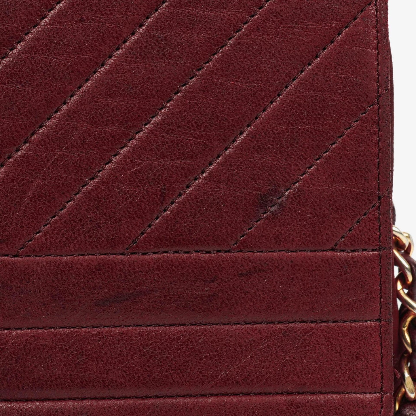 Chanel Classic Diagonal Quilted Lambskin Single Flap Bag With 24K Gold-Plated Hardware