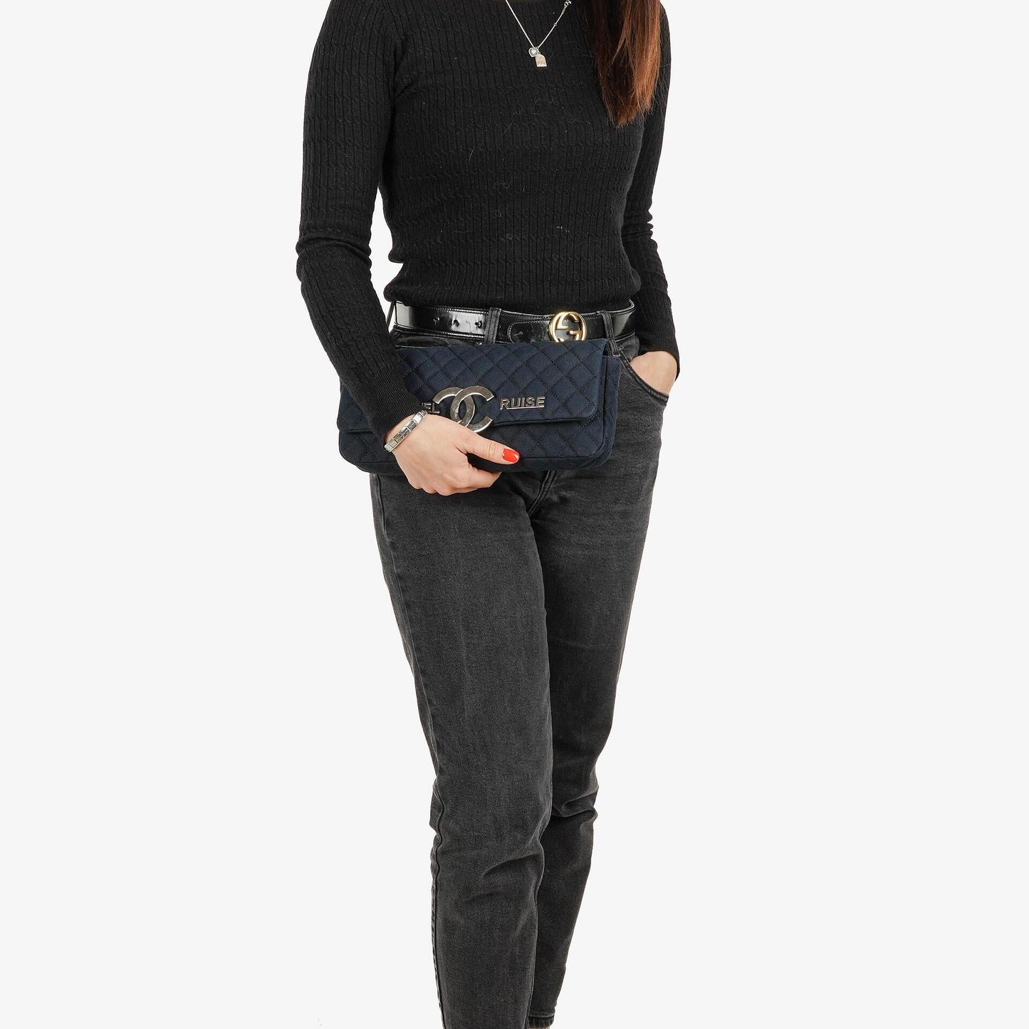 Chanel Cruise Line Navy Clutch Bag
