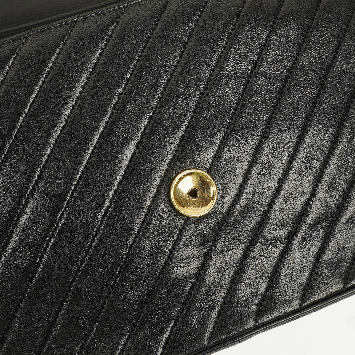 Chanel Diagonal Medium Classic Black Quilted Lambskin Single Flap Bag With 24K Gold-Plated Hardware