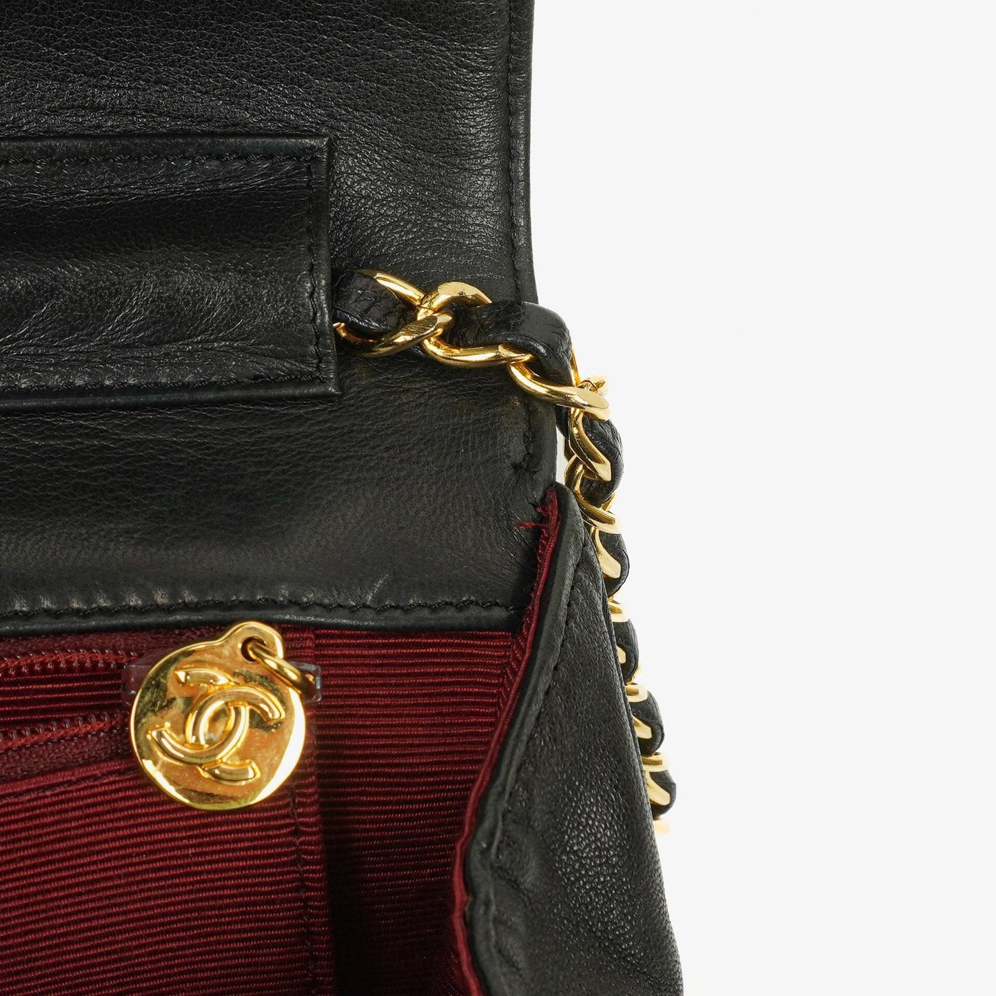 Chanel Diagonal Medium Classic Black Quilted Lambskin Single Flap Bag With 24K Gold-Plated Hardware