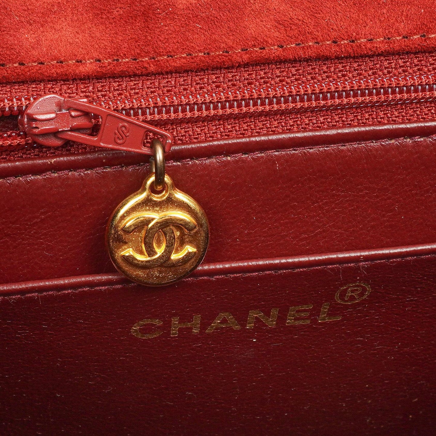 Chanel Diana Vertical Quilted Single Flap Bag Wine Red Suede 24K Gold-Plated Hardware