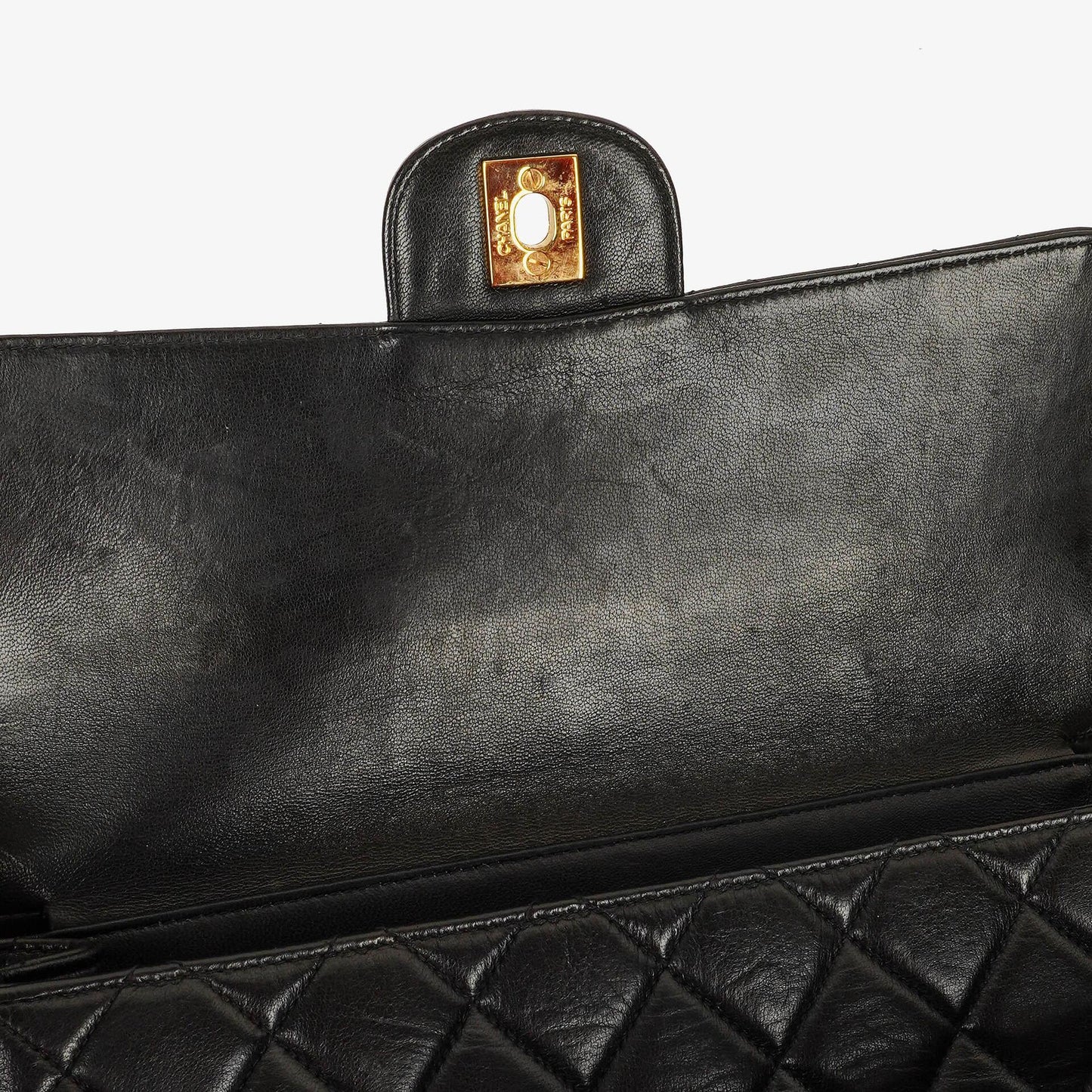 Chanel Double-Sided Flap Bag Black Lambskin 24k Gold-Plated Hardware