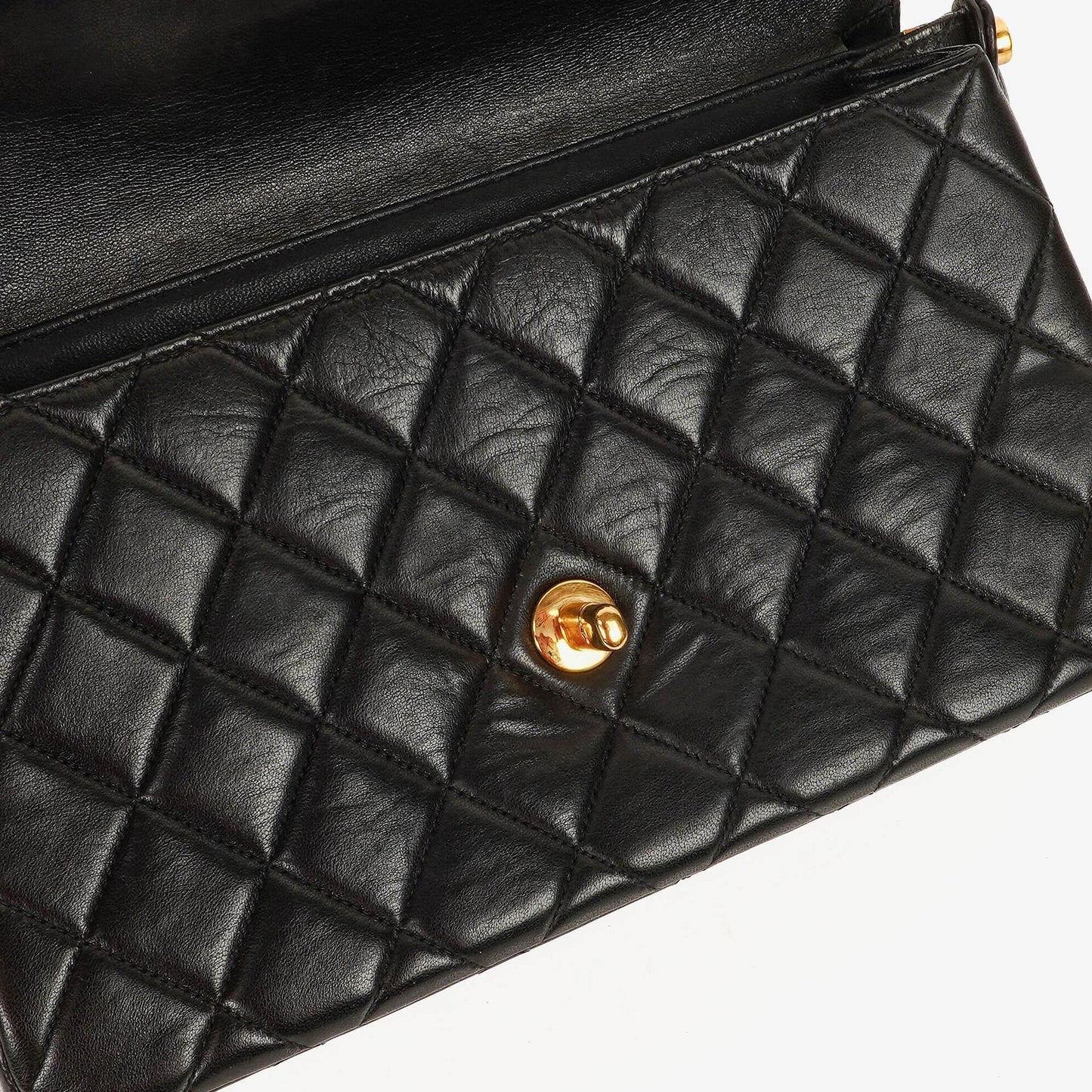 Chanel Double-Sided Flap Bag Black Lambskin 24k Gold-Plated Hardware