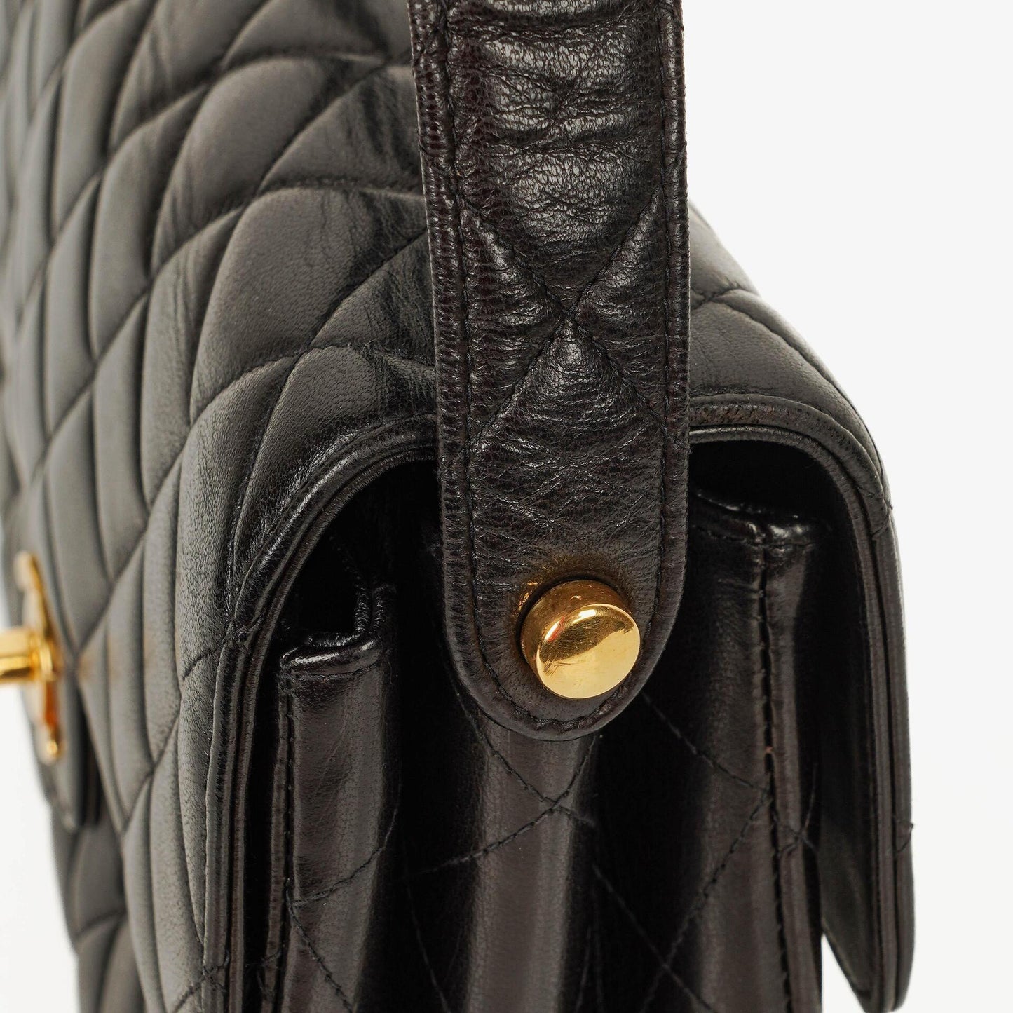 Chanel Double-Sided Flap Bag Black Lambskin 24k Gold-Plated Hardware