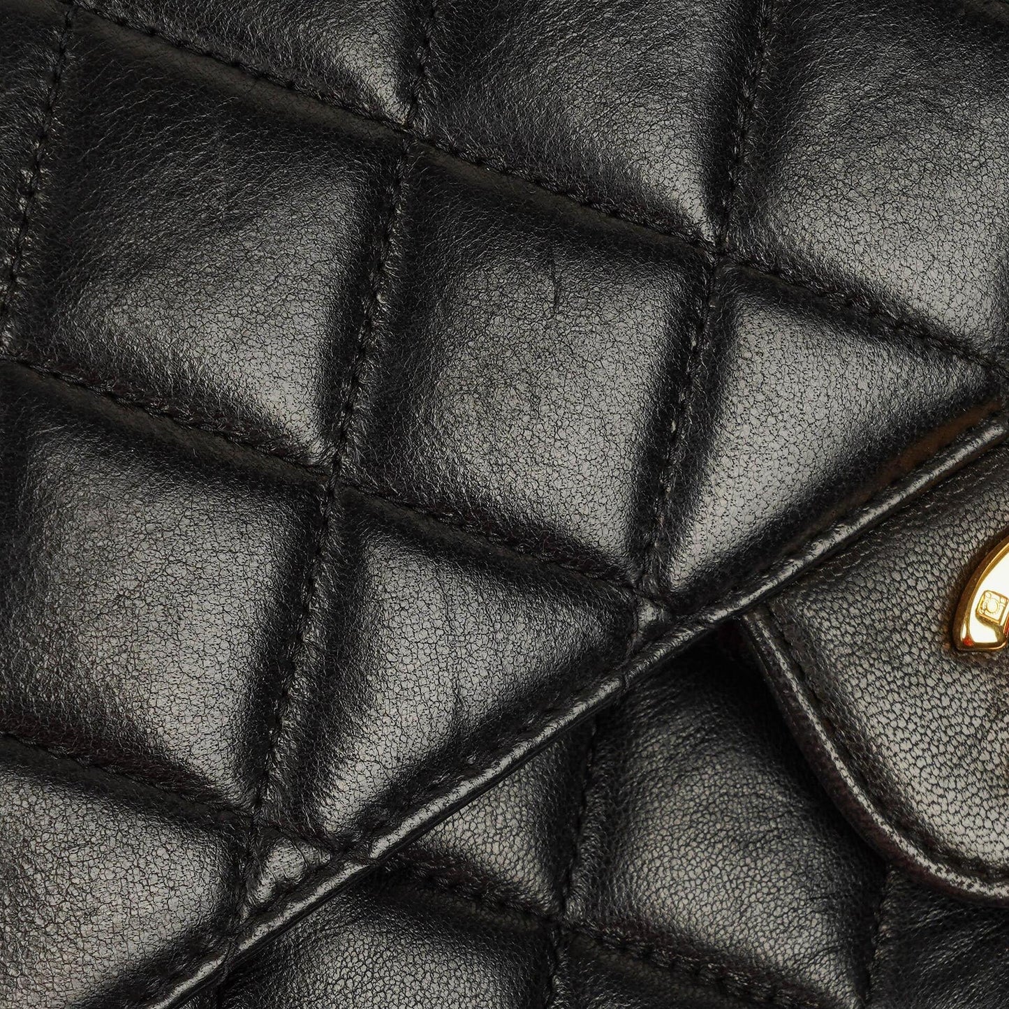 Chanel Double-Sided Flap Bag Black Lambskin 24k Gold-Plated Hardware