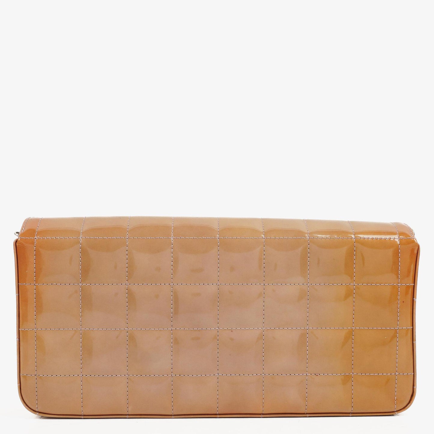 Chanel East West Patent Leather Chocolate Bar Flap Bag
