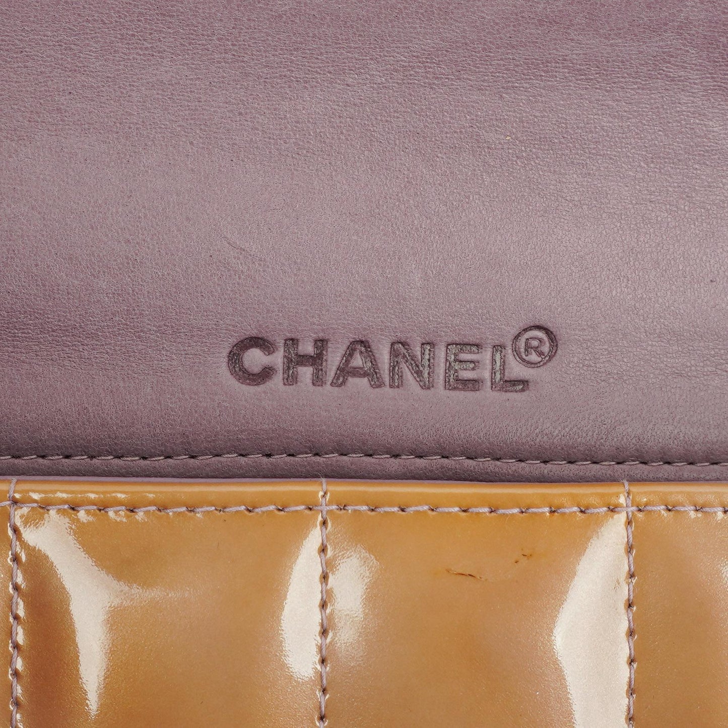 Chanel East West Patent Leather Chocolate Bar Flap Bag