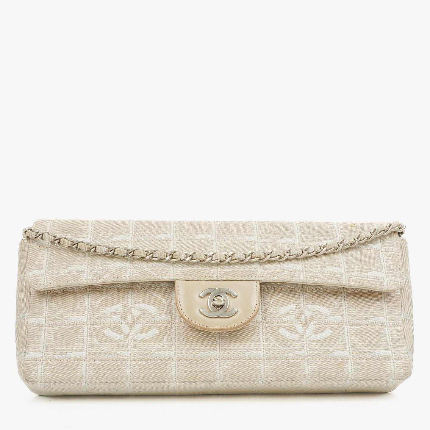 Chanel East West Travel Line Chocolate Bar Flap Bag