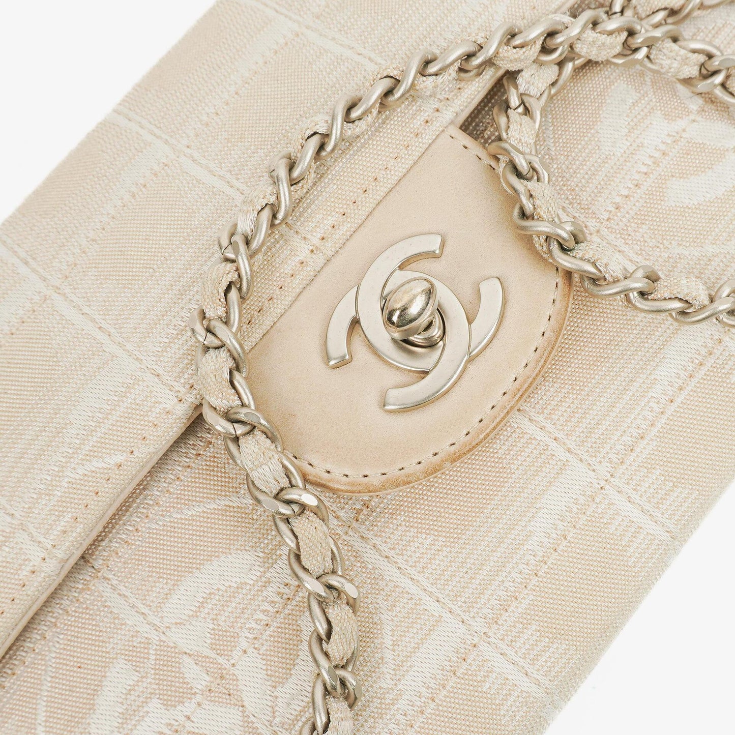 Chanel East West Travel Line Chocolate Bar Flap Bag