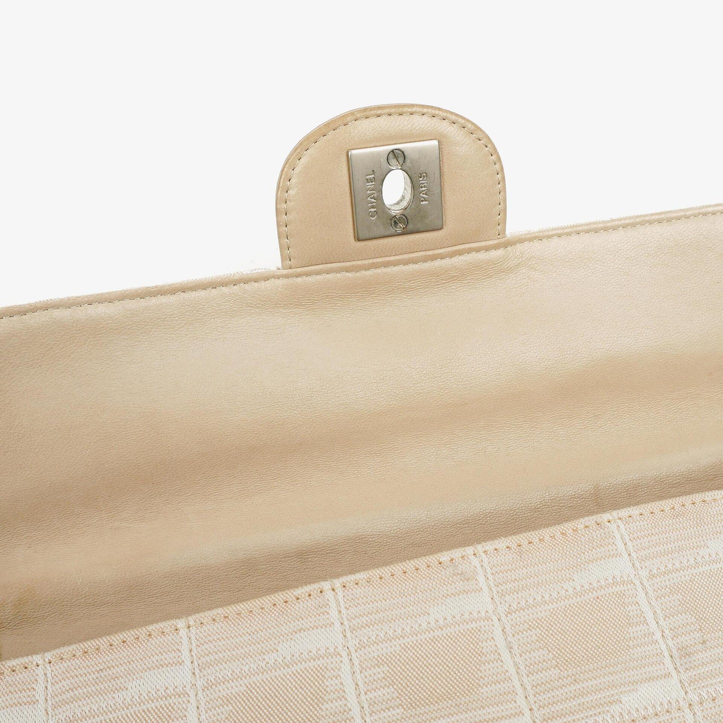 Chanel East West Travel Line Chocolate Bar Flap Bag