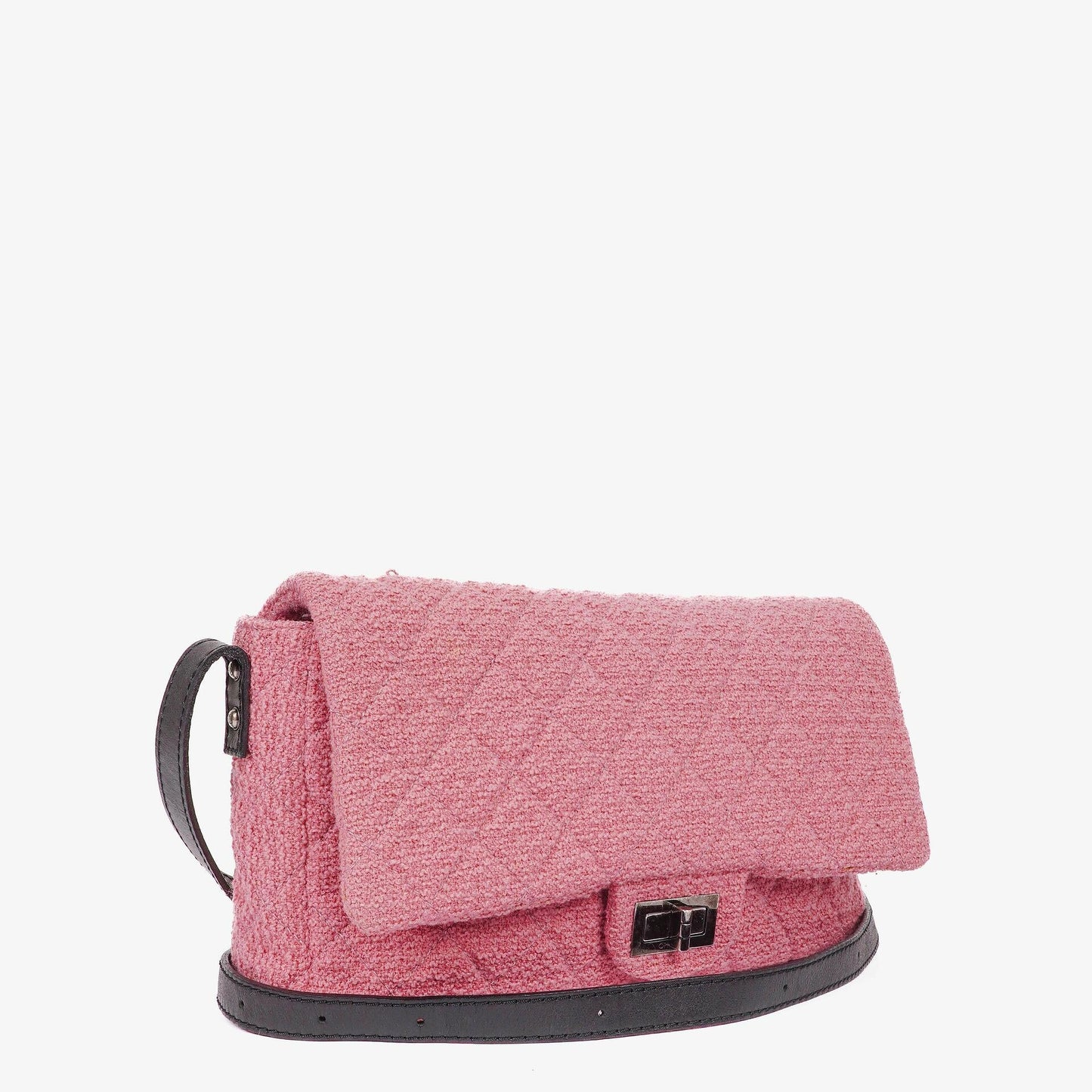 Chanel Easy Tweed Jumbo Pink 2.55 Reissue Messenger Flap Bag