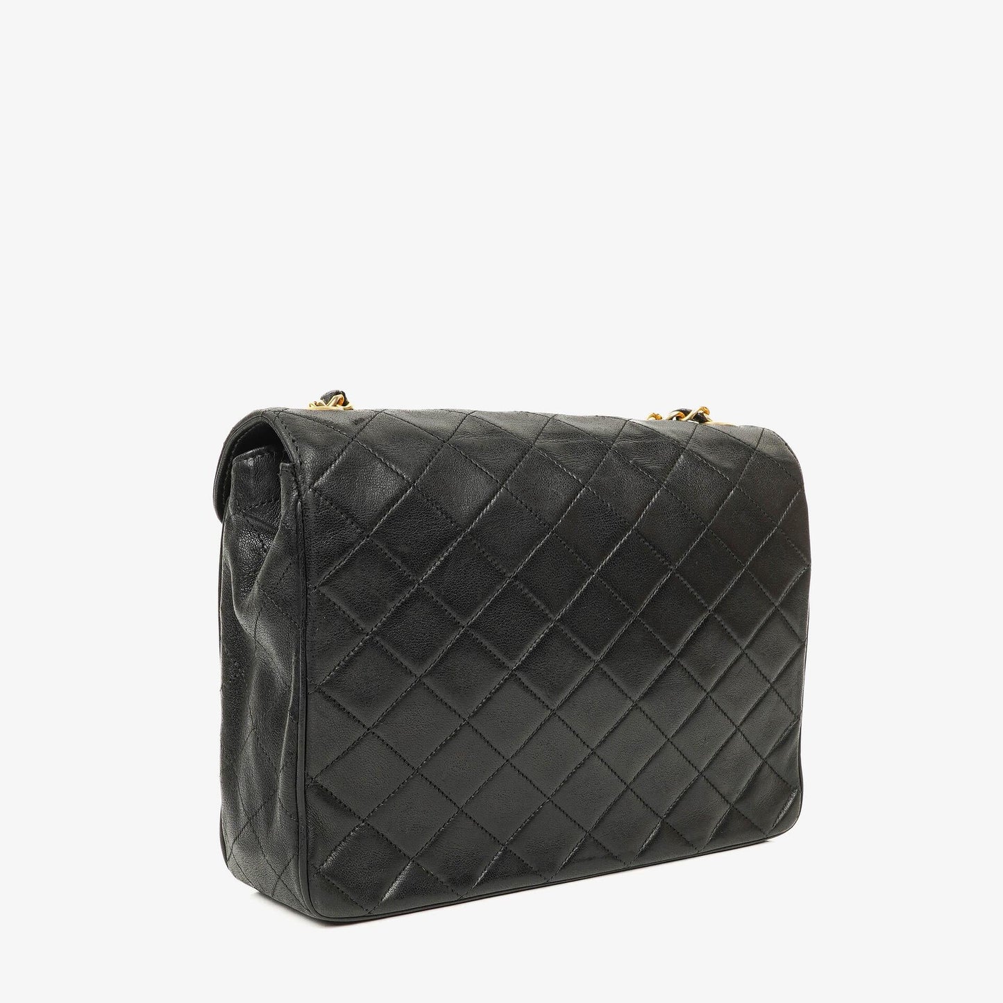 Chanel Envelope Flap Bag Black Quilted Lambskin With 24K Gold-Plated Hardware