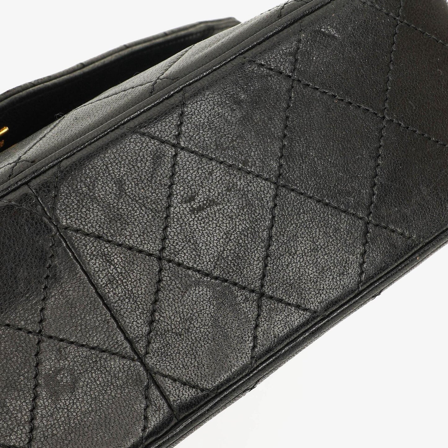 Chanel Envelope Flap Bag Black Quilted Lambskin With 24K Gold-Plated Hardware