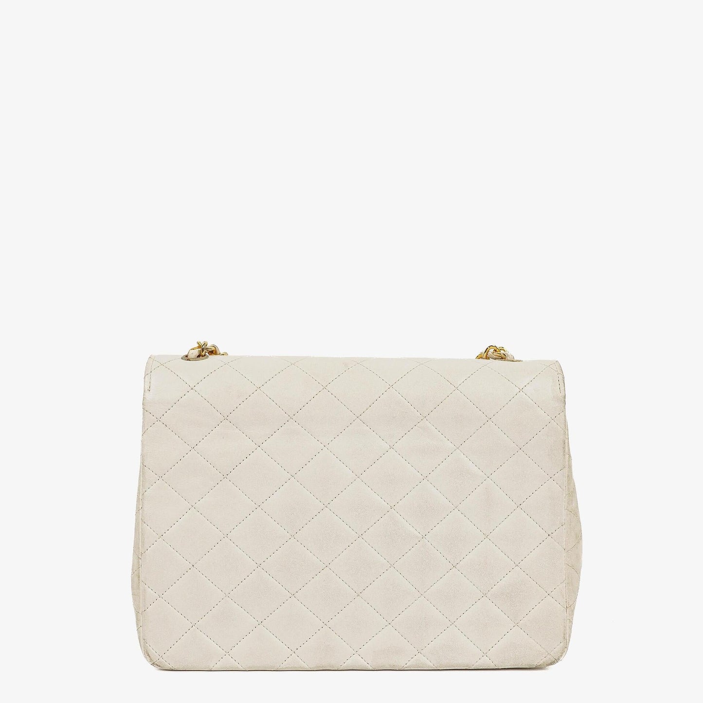 Chanel Envelope Flap Bag White Quilted Lambskin With 24K Gold-Plated Hardware