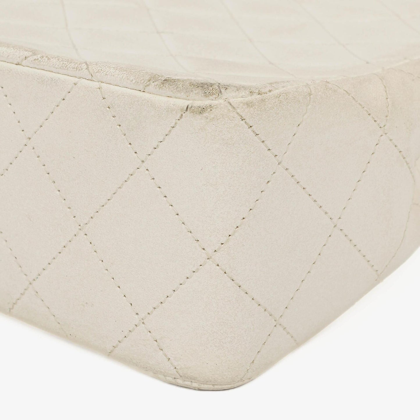 Chanel Envelope Flap Bag White Quilted Lambskin With 24K Gold-Plated Hardware