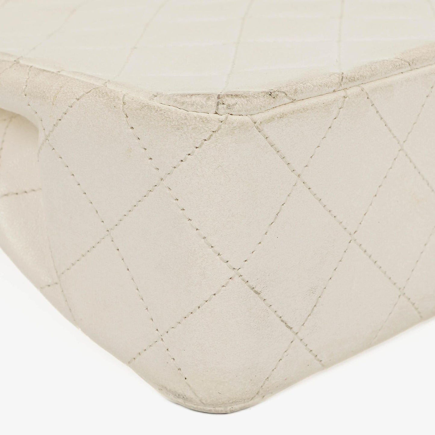 Chanel Envelope Flap Bag White Quilted Lambskin With 24K Gold-Plated Hardware