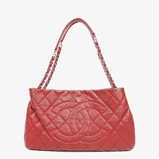 Chanel Expandable Zip Caviar Quilted Shoulder Bag