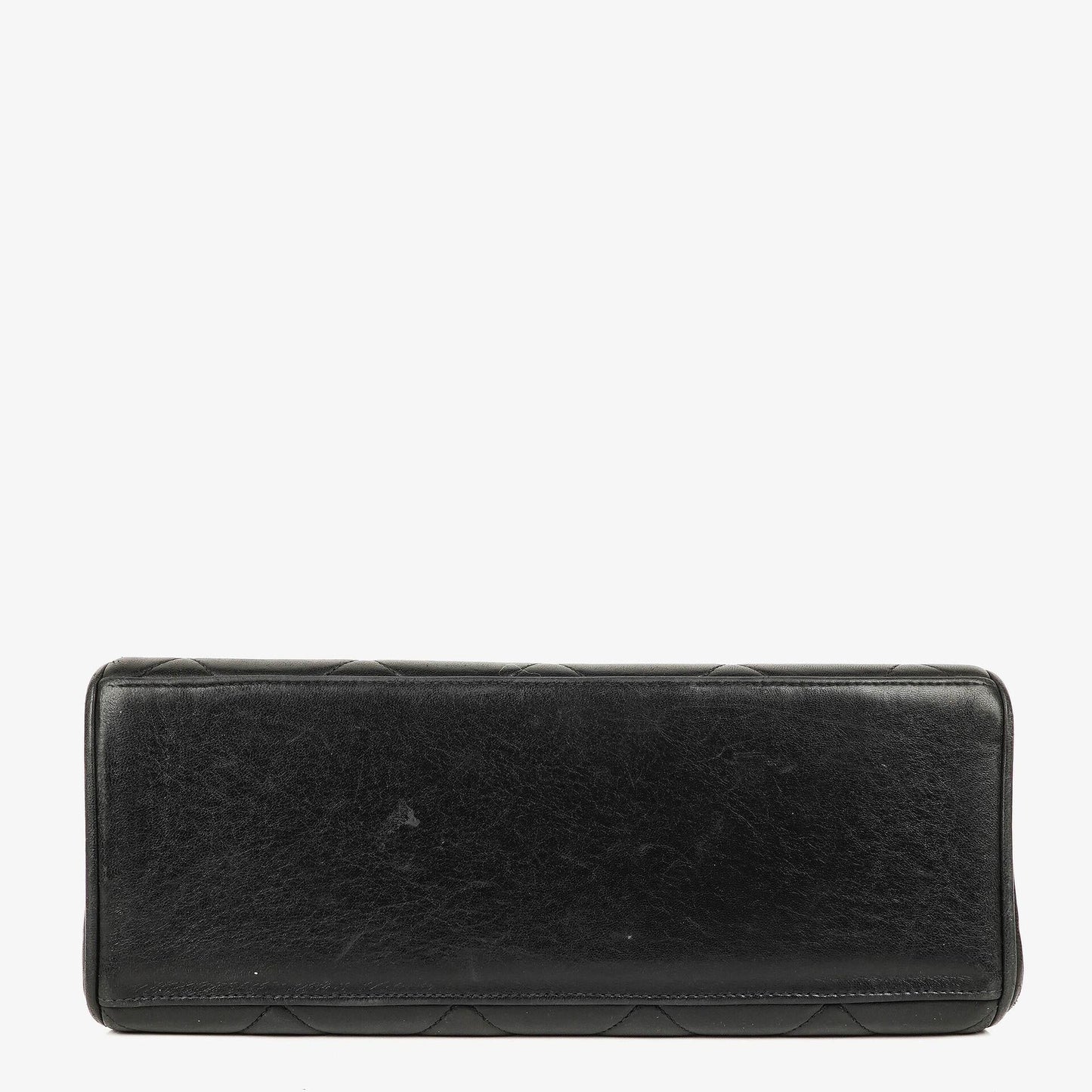 Chanel Flap Bag In Black Quilted Lambskin With Chain Top Handle And 24K Gold-Plated Hardware