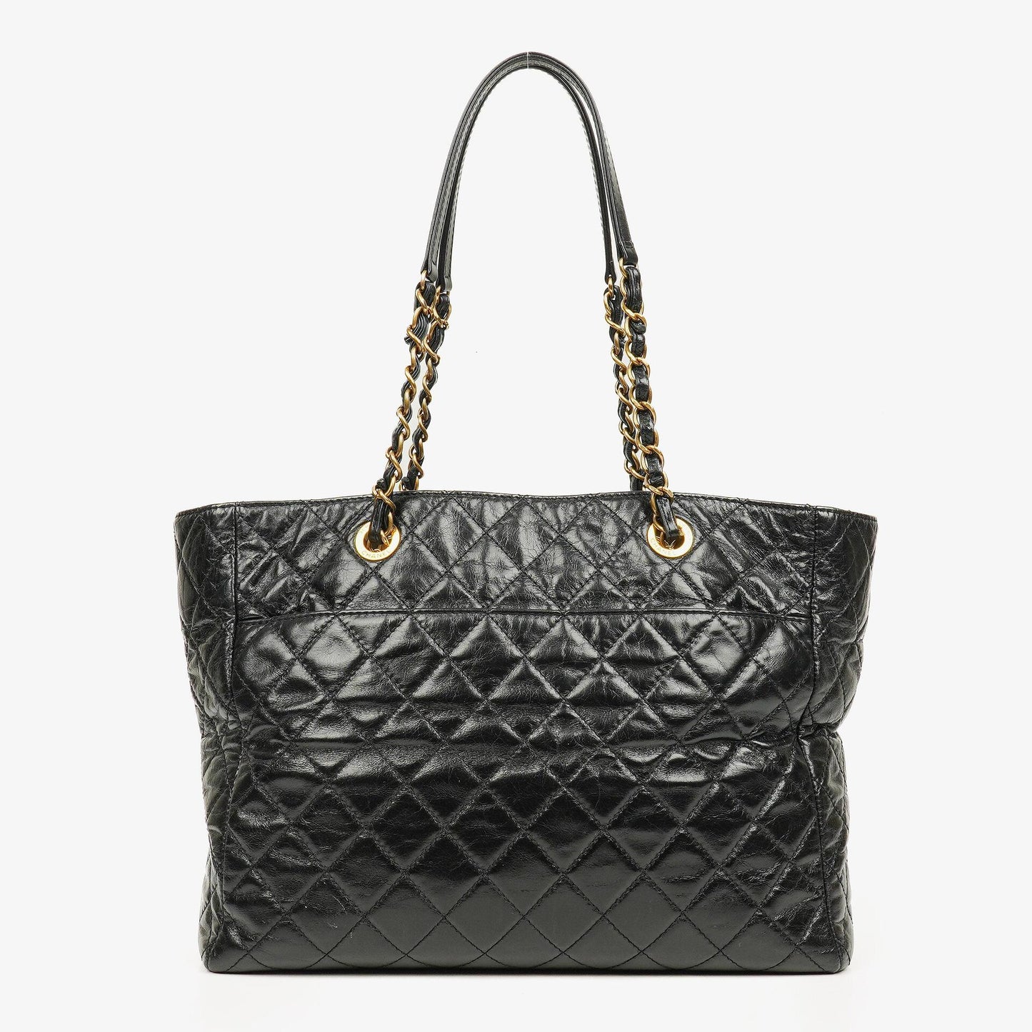 Chanel Front Pocket Large Tote Bag Glazed Quilted Calfskin Gold-Tone Hardware 2014/2015