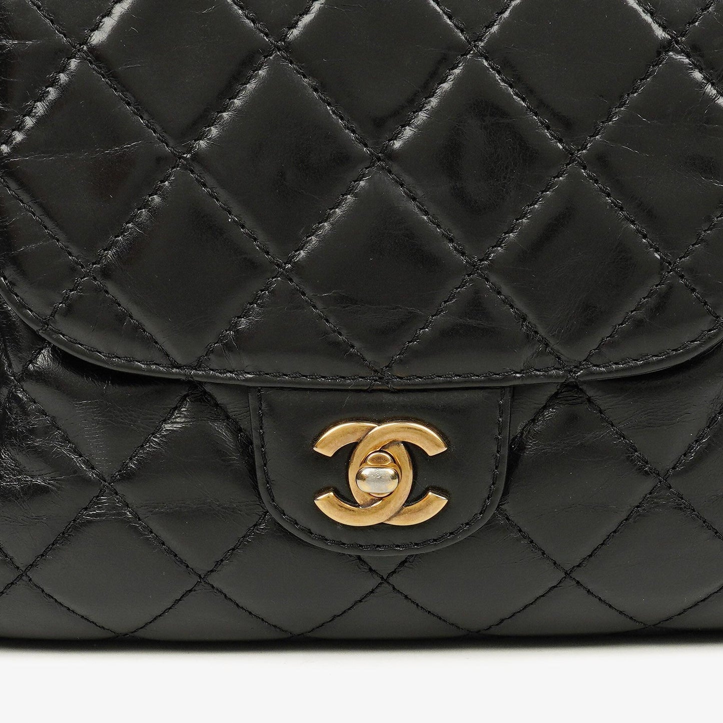 Chanel Front Pocket Large Tote Bag Glazed Quilted Calfskin Gold-Tone Hardware 2014/2015